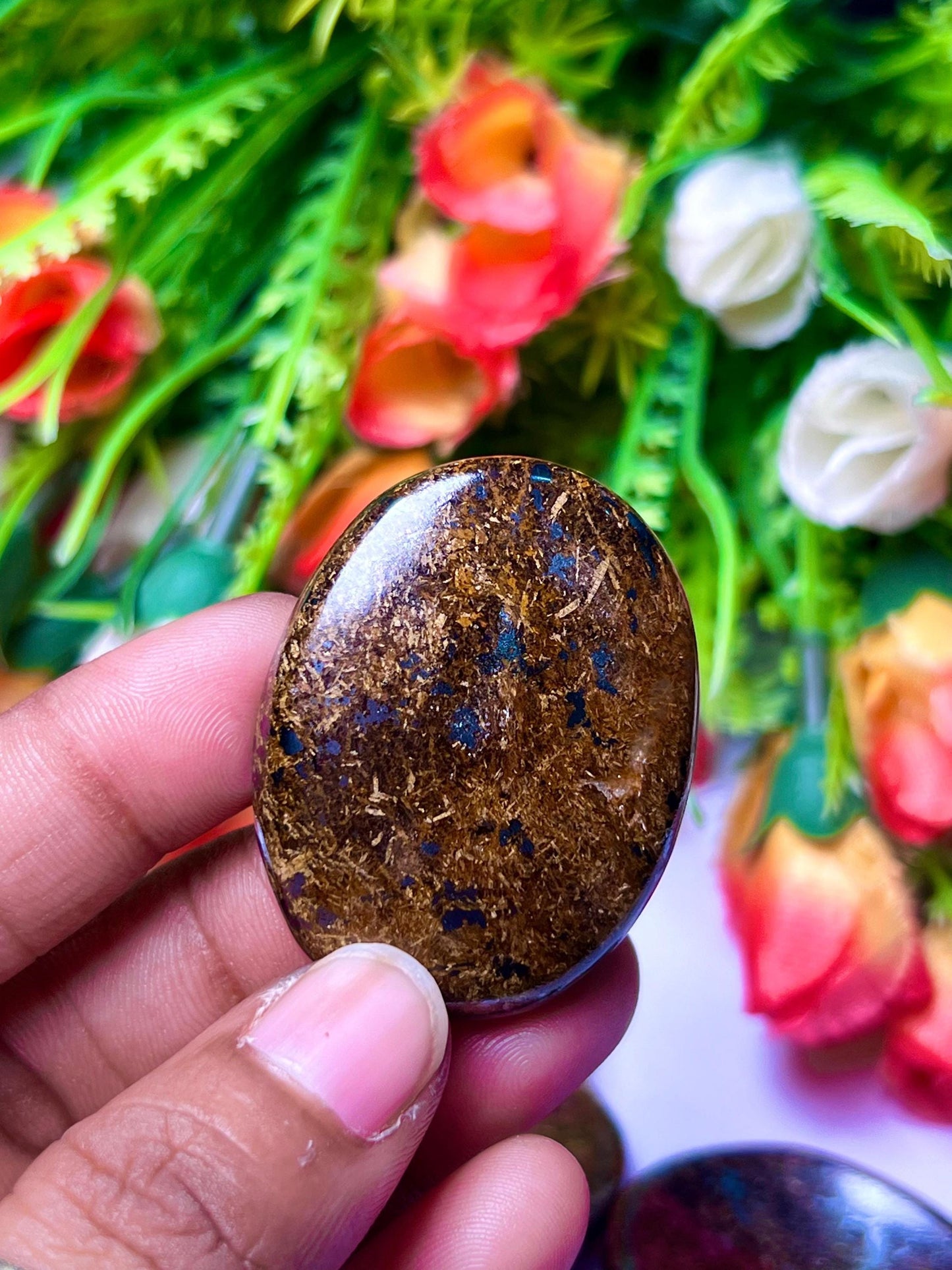 Bronzite Worry Stone – Crystal Worry Stone – Pocket Stone – Healing Crystal - 4.5x3.5cm