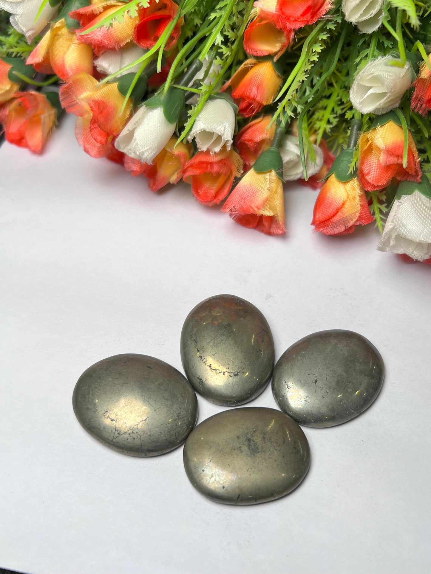 Pyrite Worry Stone – Crystal Worry Stone – Pocket Stone – Healing Crystal - 4.5x3.5cm