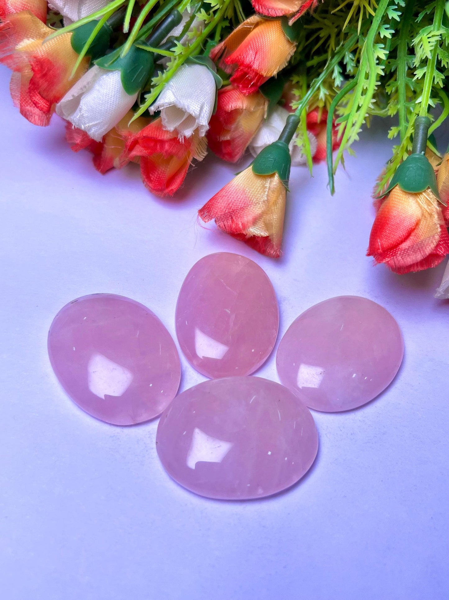 Rose Quartz Stone Worry Stone – Crystal Worry Stone – Pocket Stone – Healing Crystal - 4cmx3cm Thumb Stone One (1) Piece