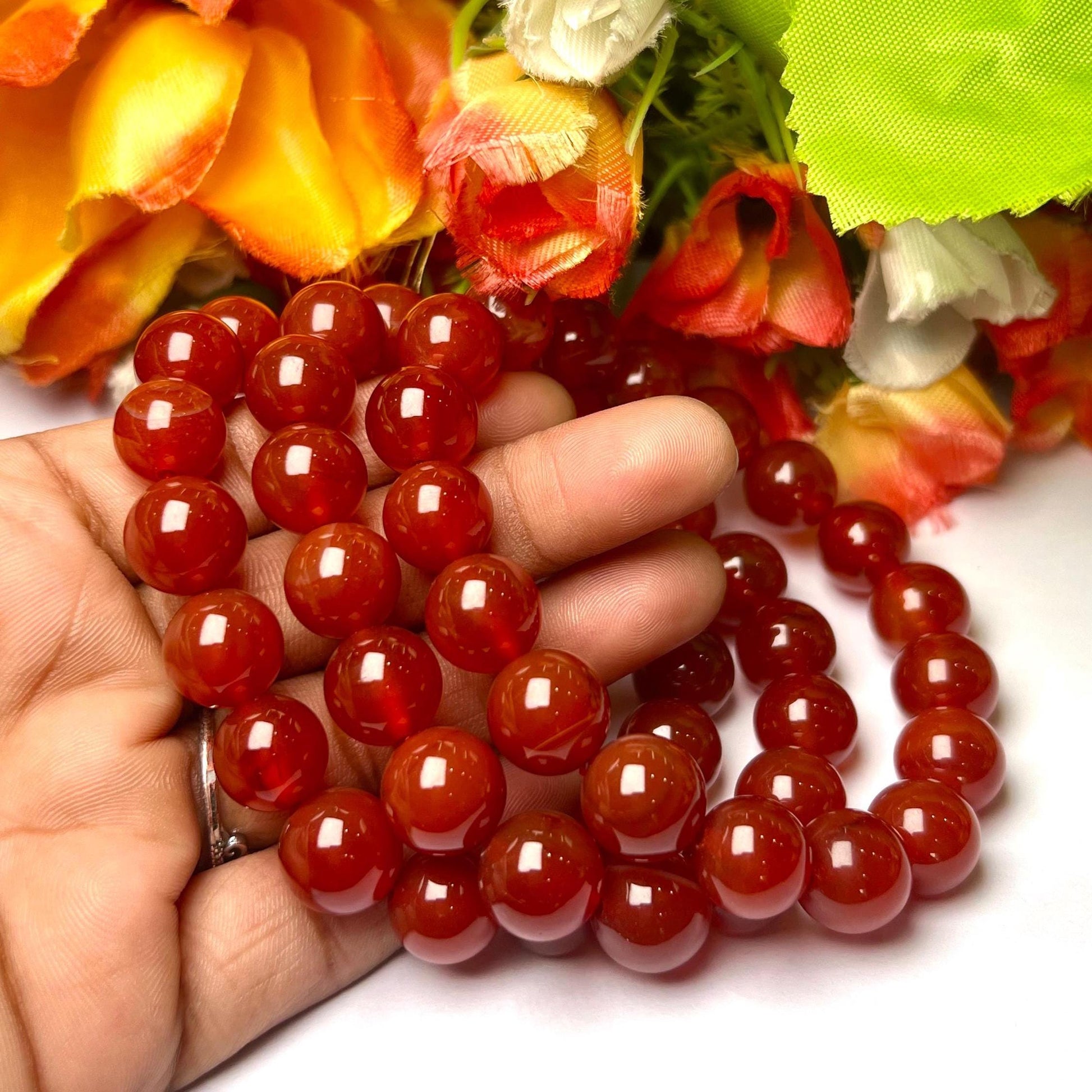 Men's 12 MM Red Onyx Stone Bracelet| Jewelry for Men