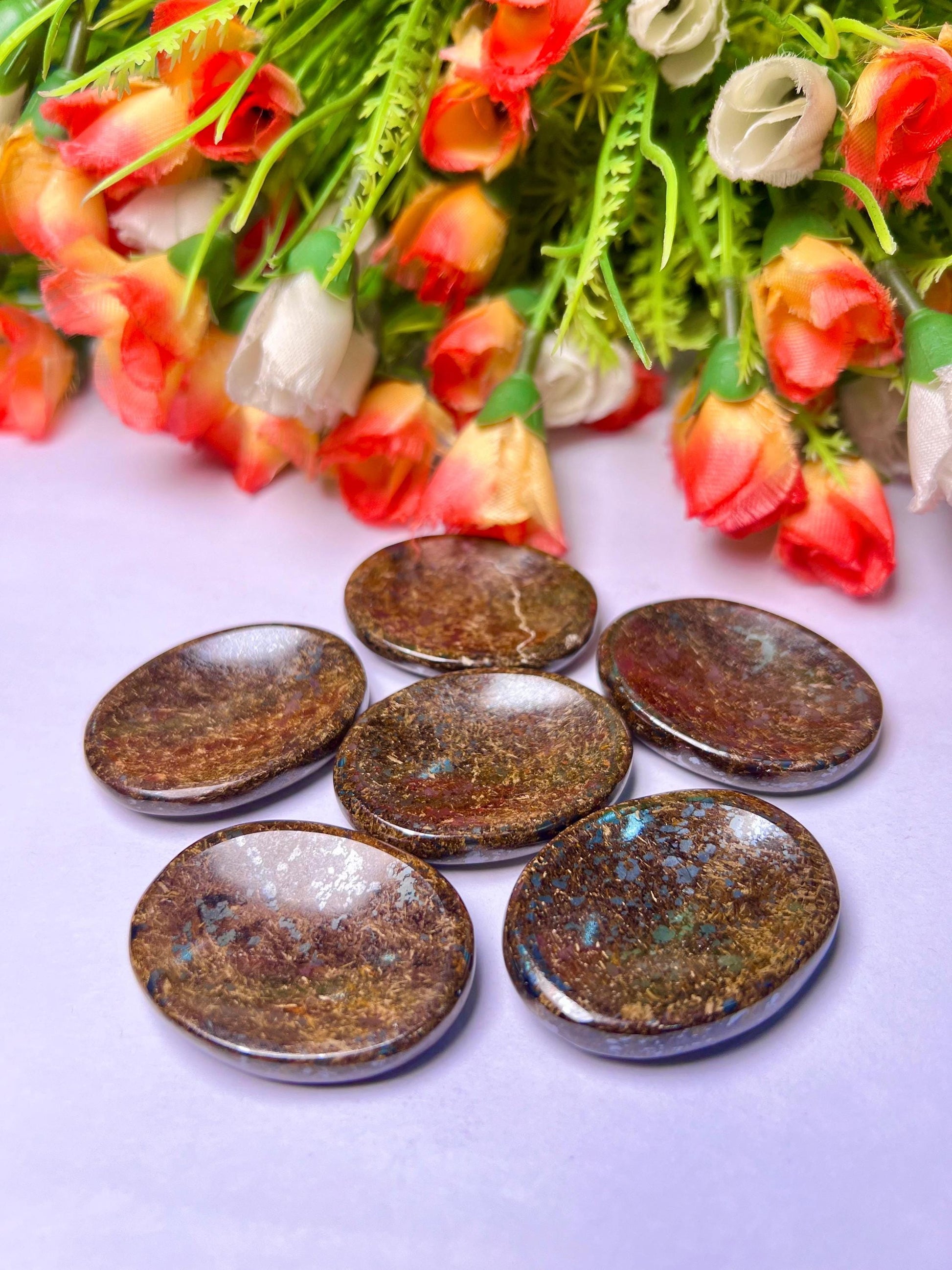 Bronzite Worry Stone – Crystal Worry Stone – Pocket Stone – Healing Crystal - 4.5x3.5cm