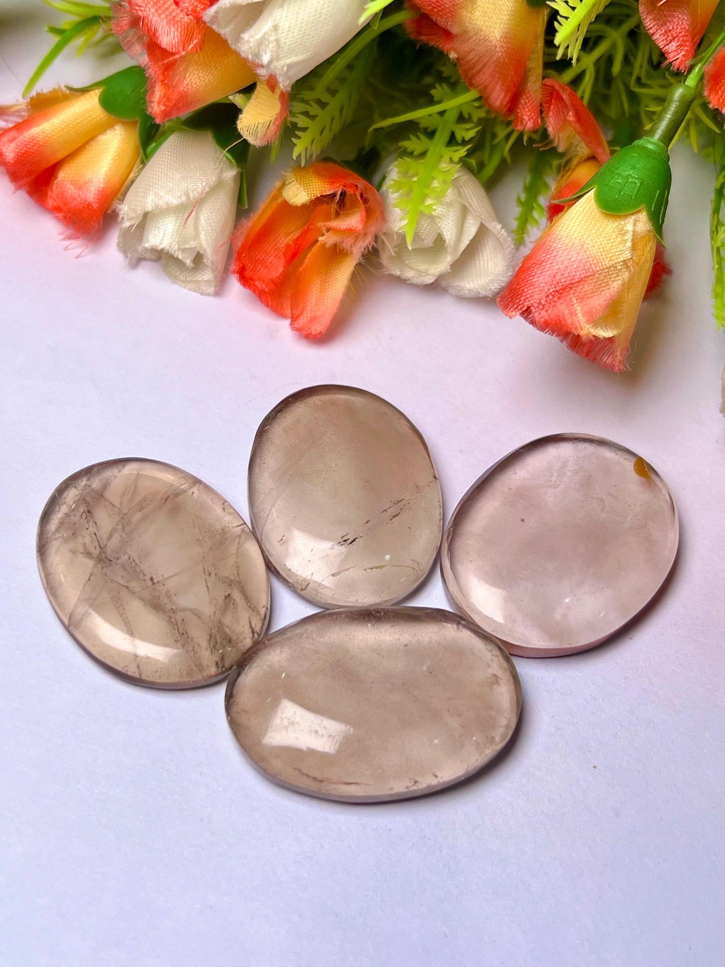 Smoky Quartz Stone Worry Stone – Crystal Worry Stone – Pocket Stone – Healing Crystal - 4cmx3cm Thumb Stone One (1) Piece