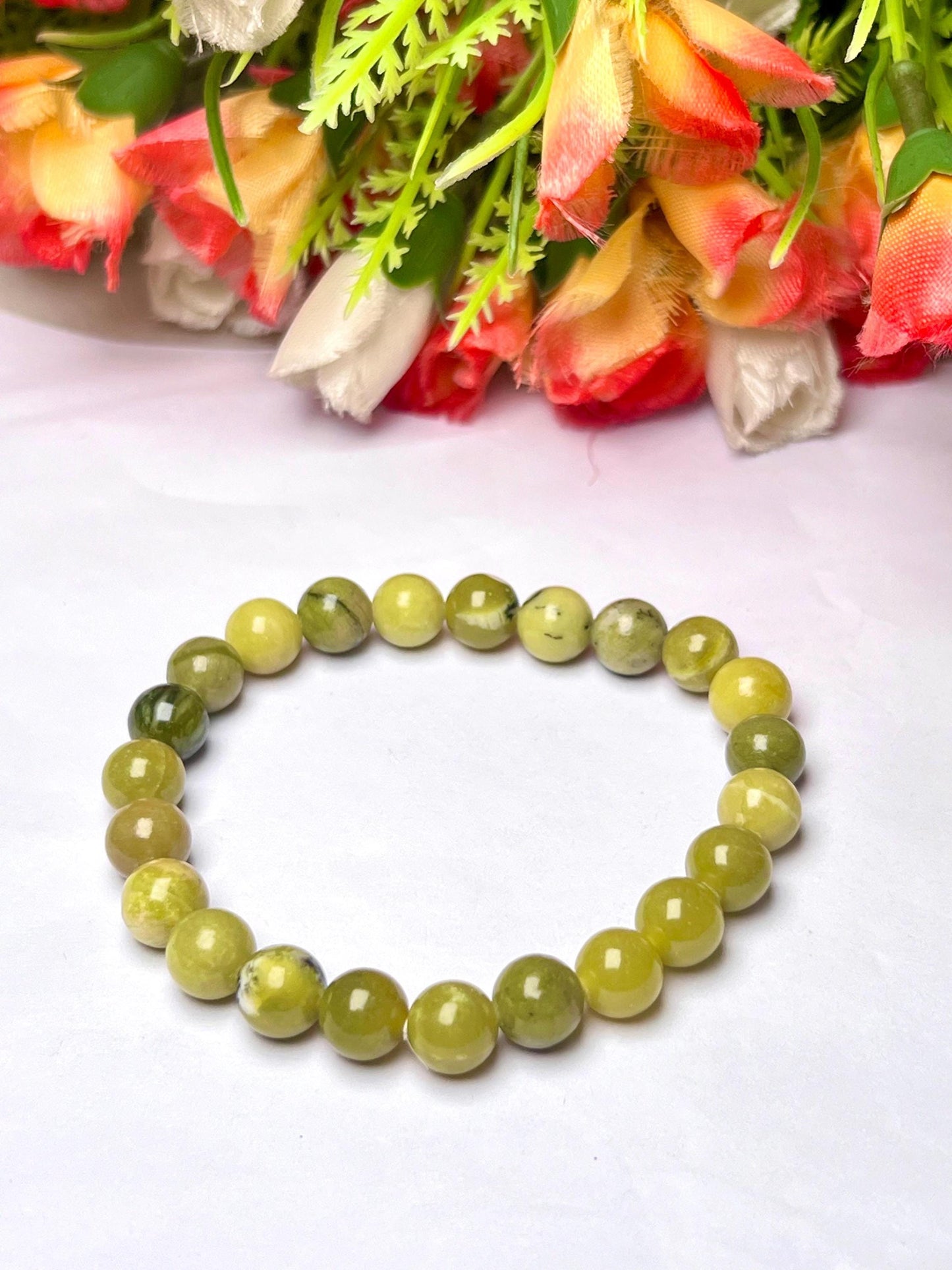 Healerite Stone Bracelet l Stretchable Bracelet l Unisex Bracelet l 8 MM Bracelet