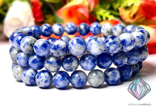 Sodalite Stone Bracelet l Stretchable Bracelet l Unisex Bracelet l 8 MM Bracelet