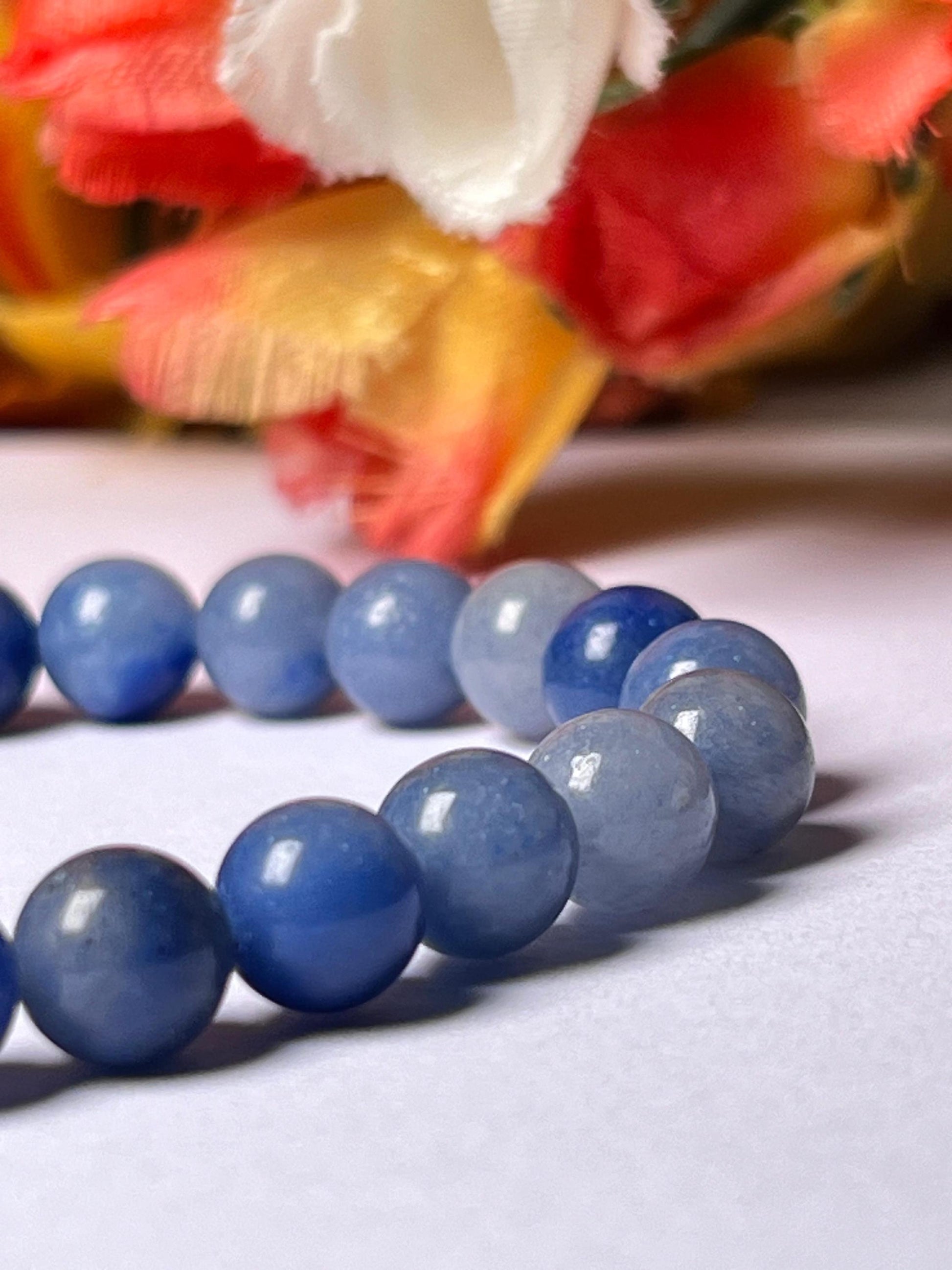 Blue Aventurine Stone Bracelet l Stretchable Bracelet l Unisex Bracelet l 8 MM Bracelet