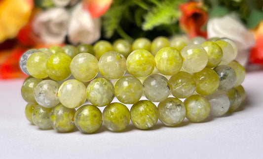 Vesuvianite Idocrase Stone Bracelet l Stretchable Bracelet l Unisex Bracelet l 8 MM Bracelet