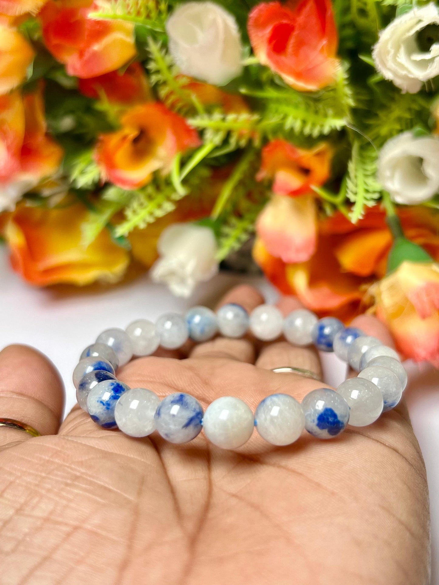 Dumortierite Stone Bracelet l Stretchable Bracelet l Unisex Bracelet l 8 MM Bracelet