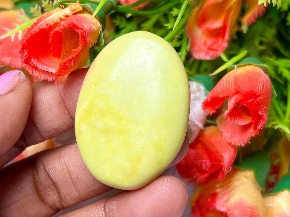 Serpentine Stone Worry Stone – Crystal Worry Stone – Pocket Stone – Healing Crystal - 4cmx3cm Thumb Stone One (1) Piece