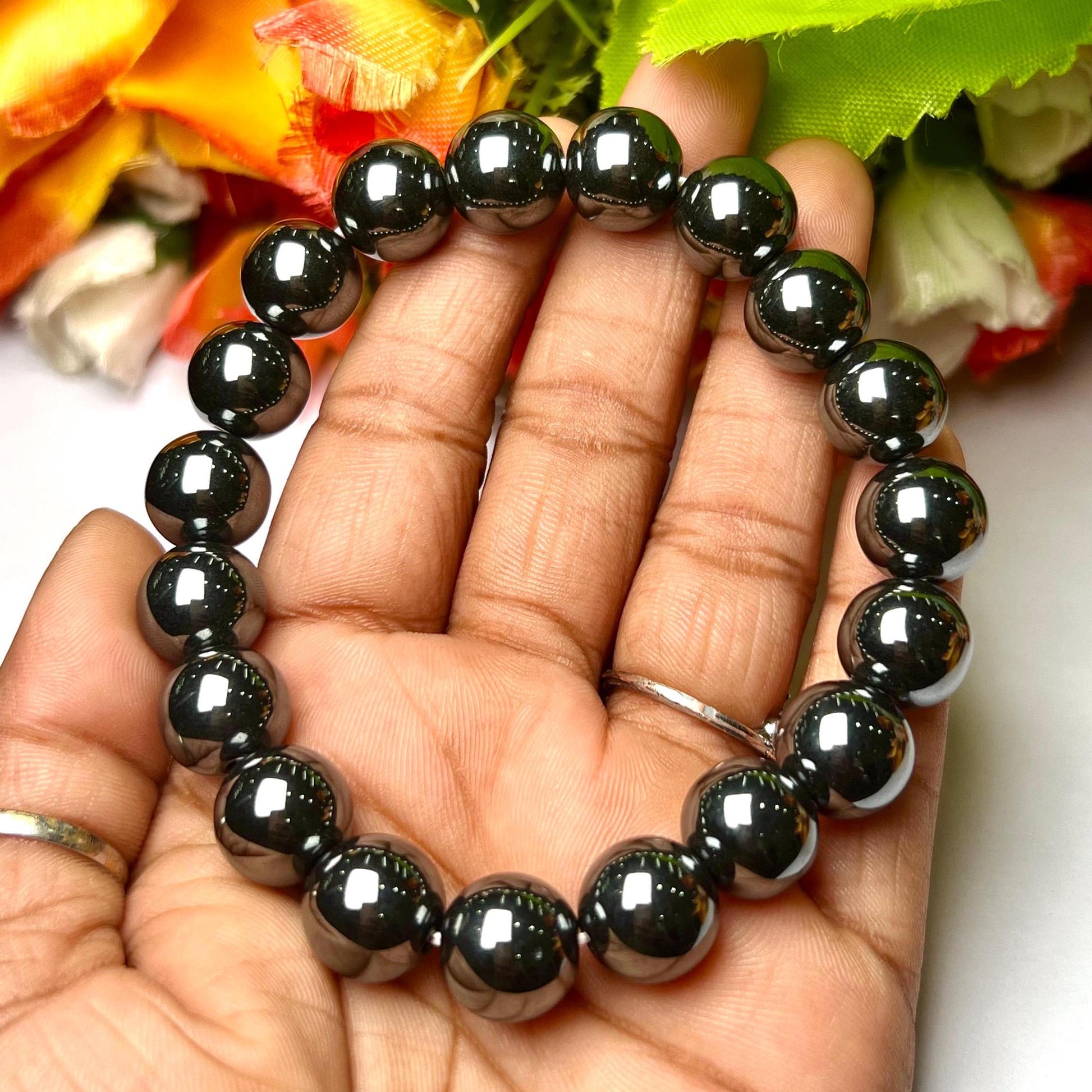 Men's 12 MM Hematite Stone Bracelet| Jewelry for Men