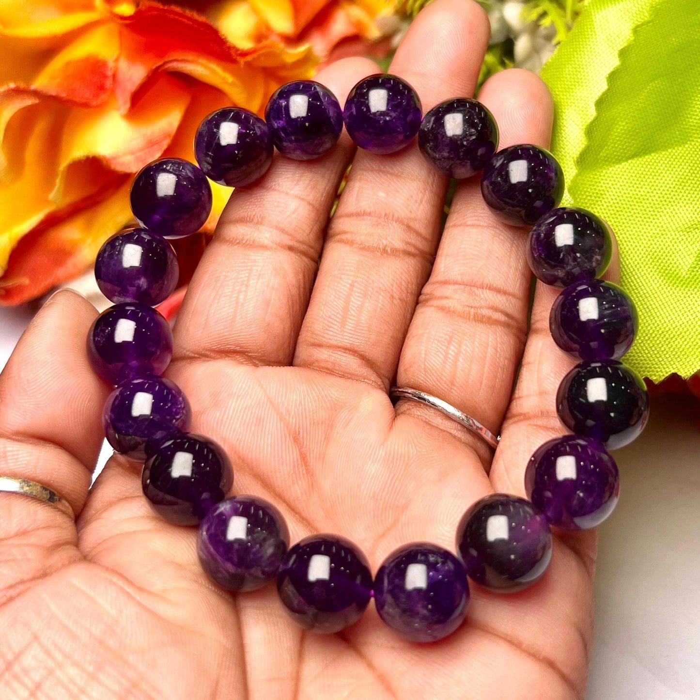 Men's 12 mm Amethyst Stone Bracelet| Jewelry for Men