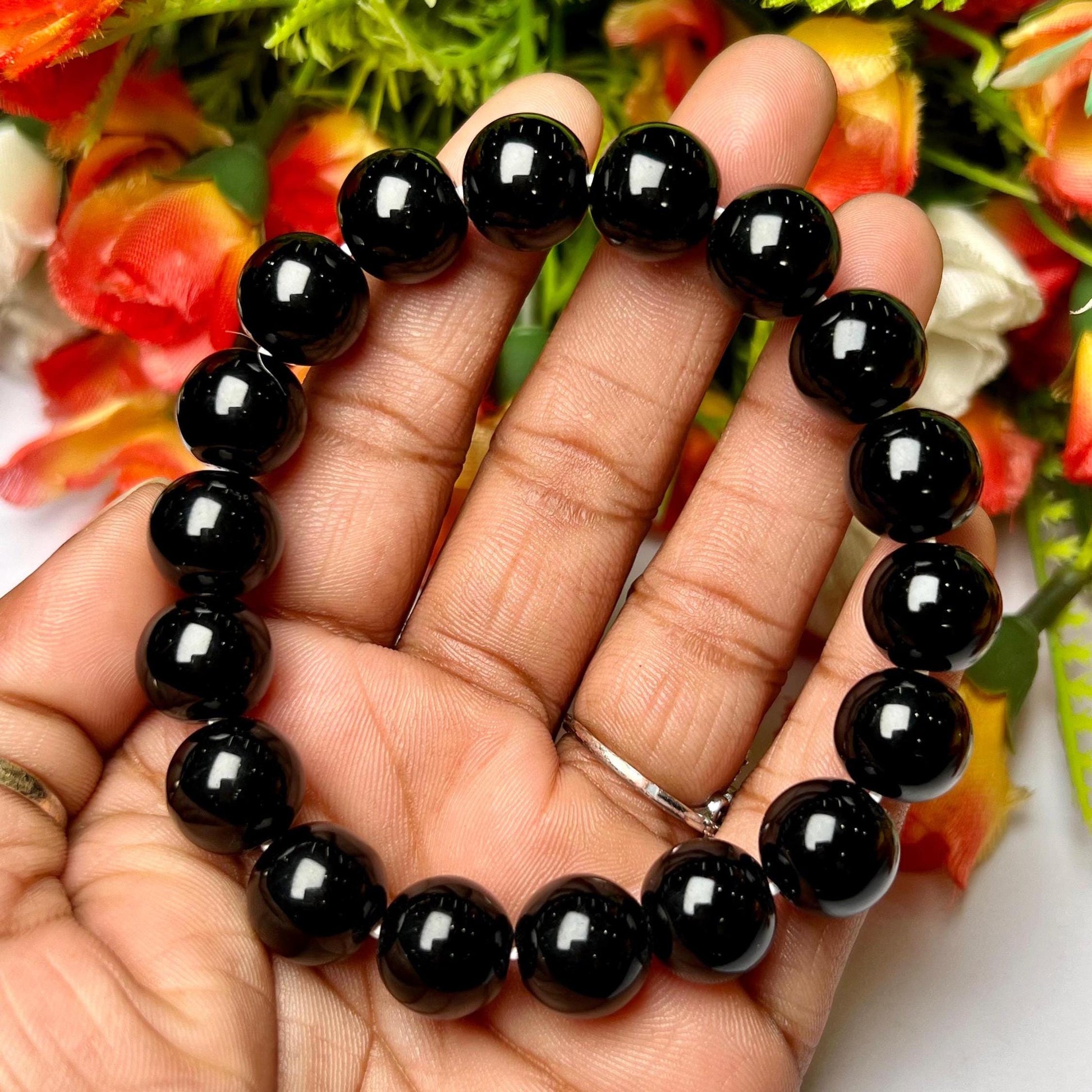 Men's 12 MM Black Onyx Stone Bracelet| Jewelry for Men