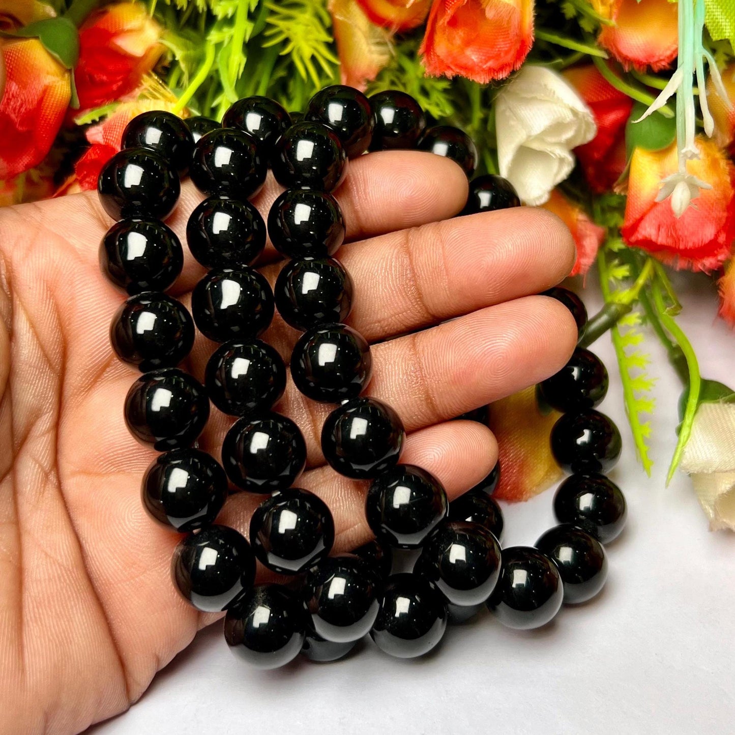 Men's 12 MM Black Onyx Stone Bracelet| Jewelry for Men