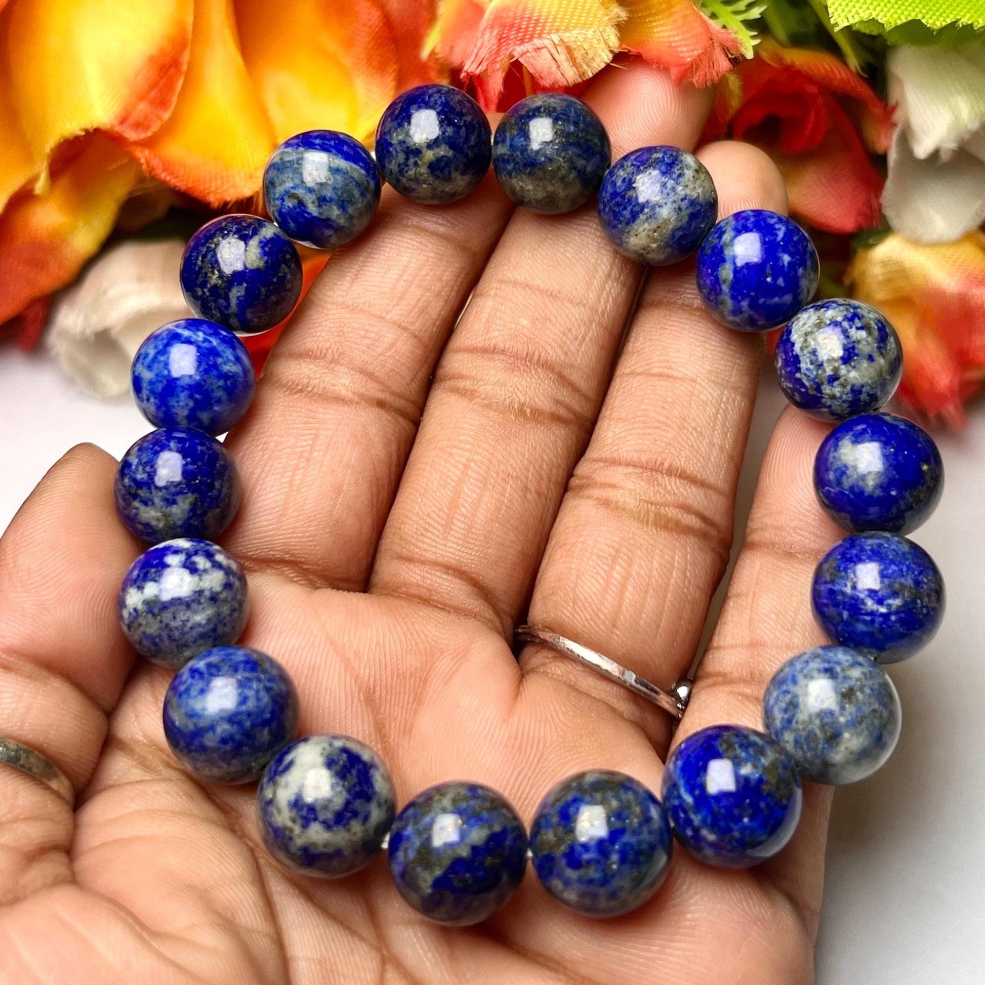 Men's 12 MM Lapis Lazuli Stone Bracelet| Jewelry for Men