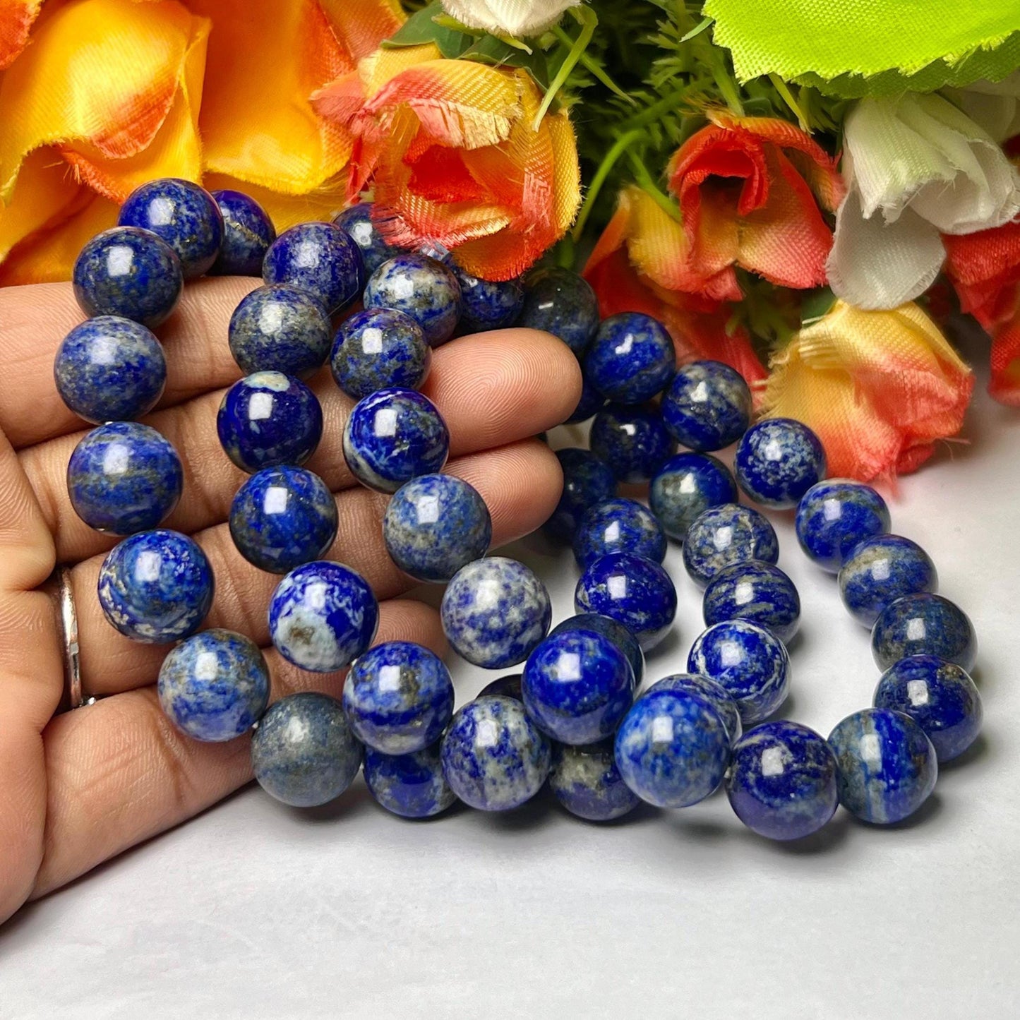 Men's 12 MM Lapis Lazuli Stone Bracelet| Jewelry for Men