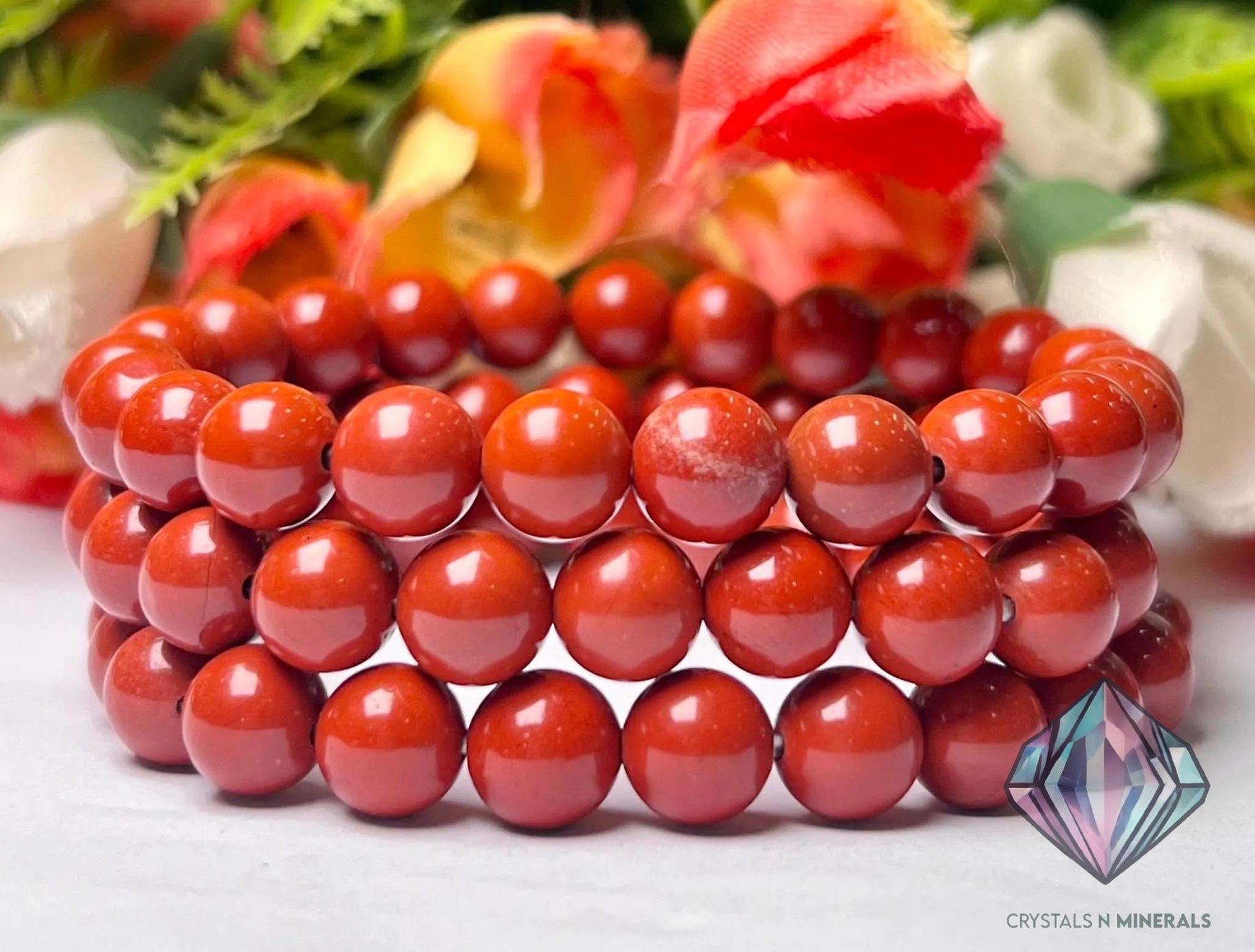 Red Jasper Stone Bracelet l Stretchable Bracelet l Unisex Bracelet l 8 MM Bracelet