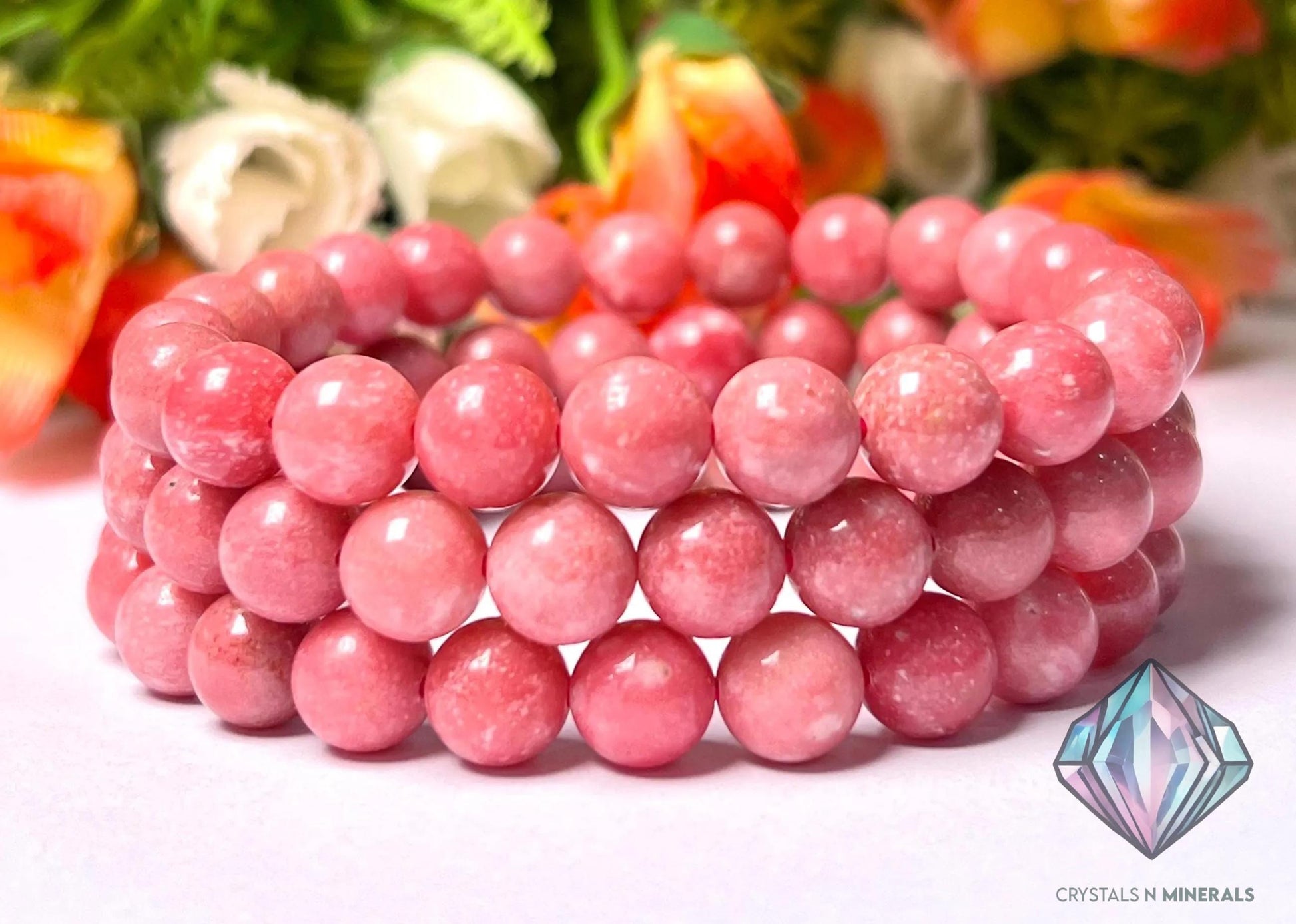 Thulite Stone Bracelet l Stretchable Bracelet l Unisex Bracelet l 8 MM Bracelet