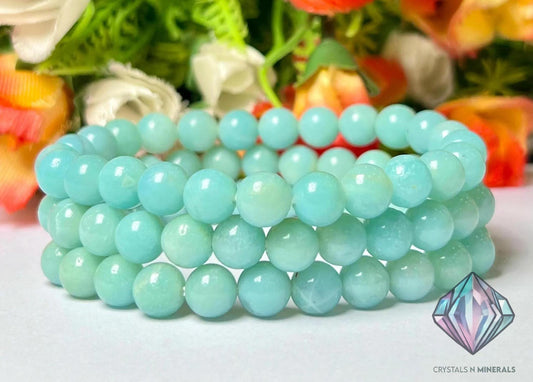 Amazonite Stone Bracelet l Stretchable Bracelet l Unisex Bracelet l 8 MM Bracelet