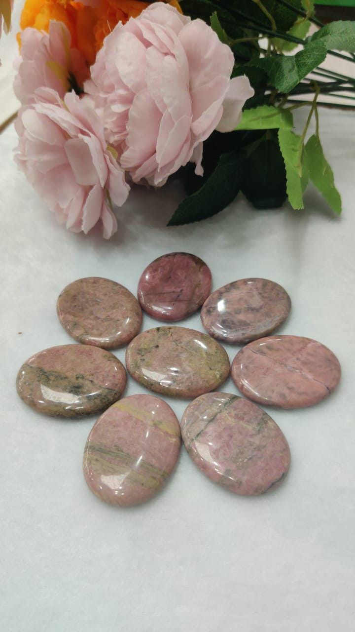 Rhodonite Worry Stone – Crystal Worry Stone – Pocket Stone – Healing Crystal - 4.5x3.5cm