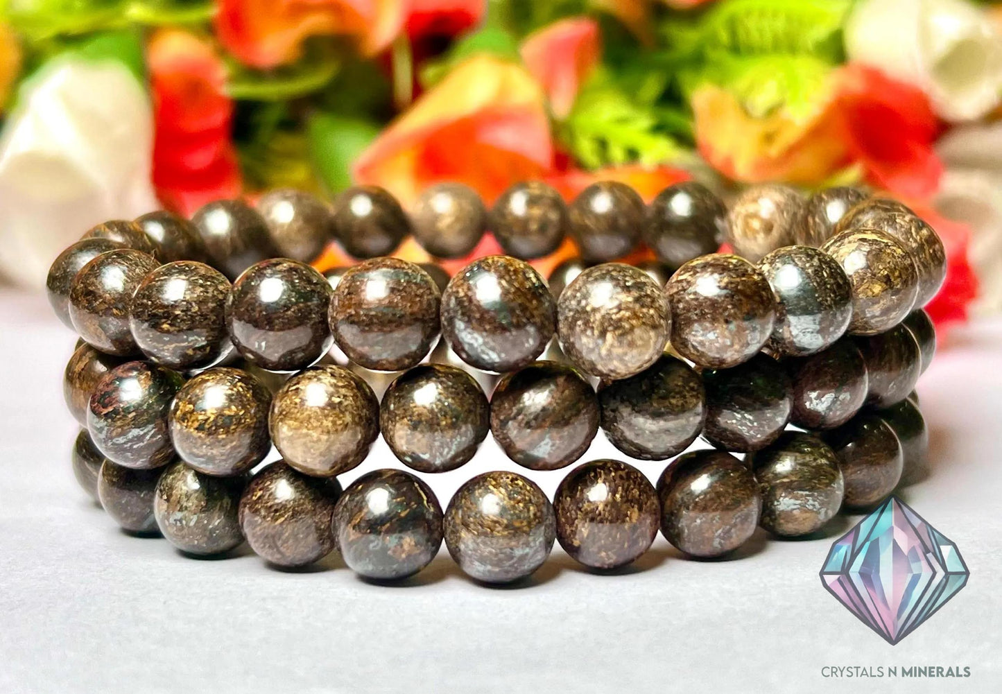 Bronzite Stone Bracelet l Stretchable Bracelet l Unisex Bracelet l 8 MM Bracelet