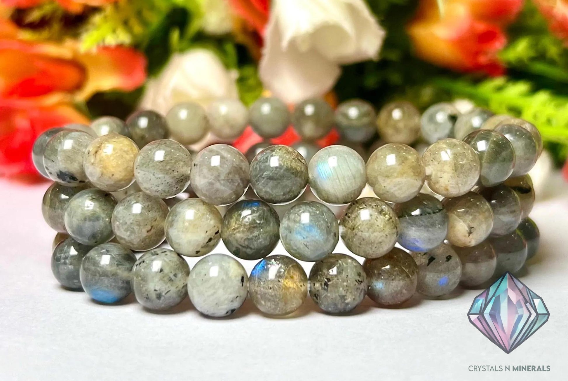 Labradorite Stone Bracelet l Stretchable Bracelet l Unisex Bracelet l 8 MM Bracelet