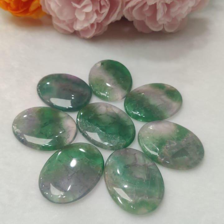 Green Fluorite Stone Worry Stone – Crystal Worry Stone – Pocket Stone – Healing Crystal - 4cmx3cm Thumb Stone One (1) Piece