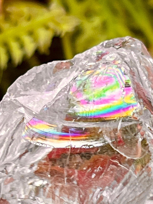 Premium Rainbow Satyaloka Quartz Crystal Natural Rough Stone with Beautiful Rainbow 107 Gram