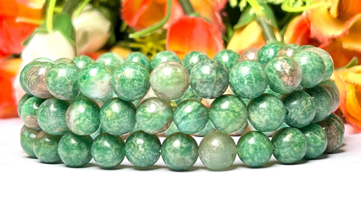 Euchlorite Kmaite Stone 8 MM Stretchable Bracelet