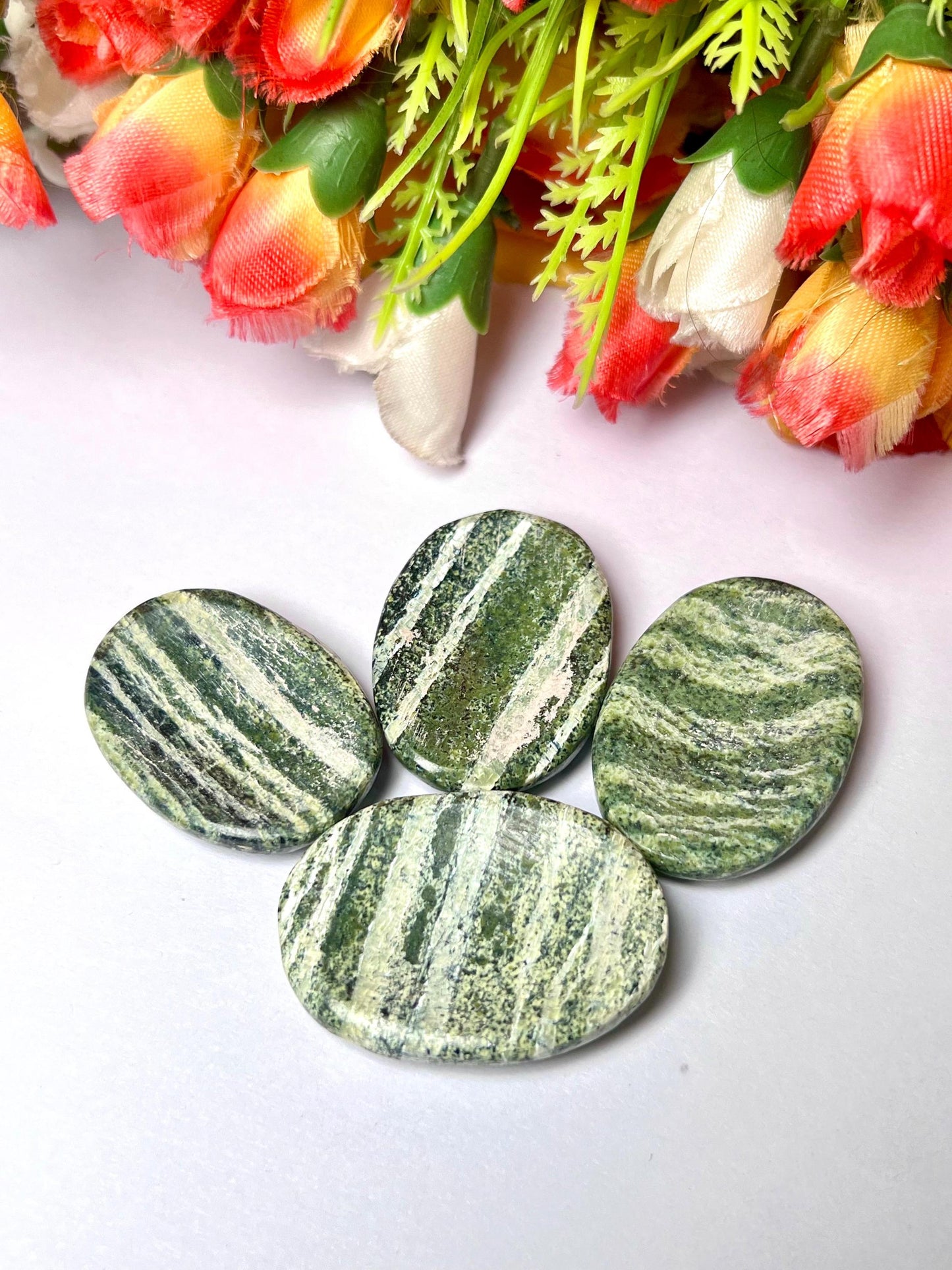 Chrysotile stone Worry Stone – Pocket Stone – Thumb Stone One (1) Piece