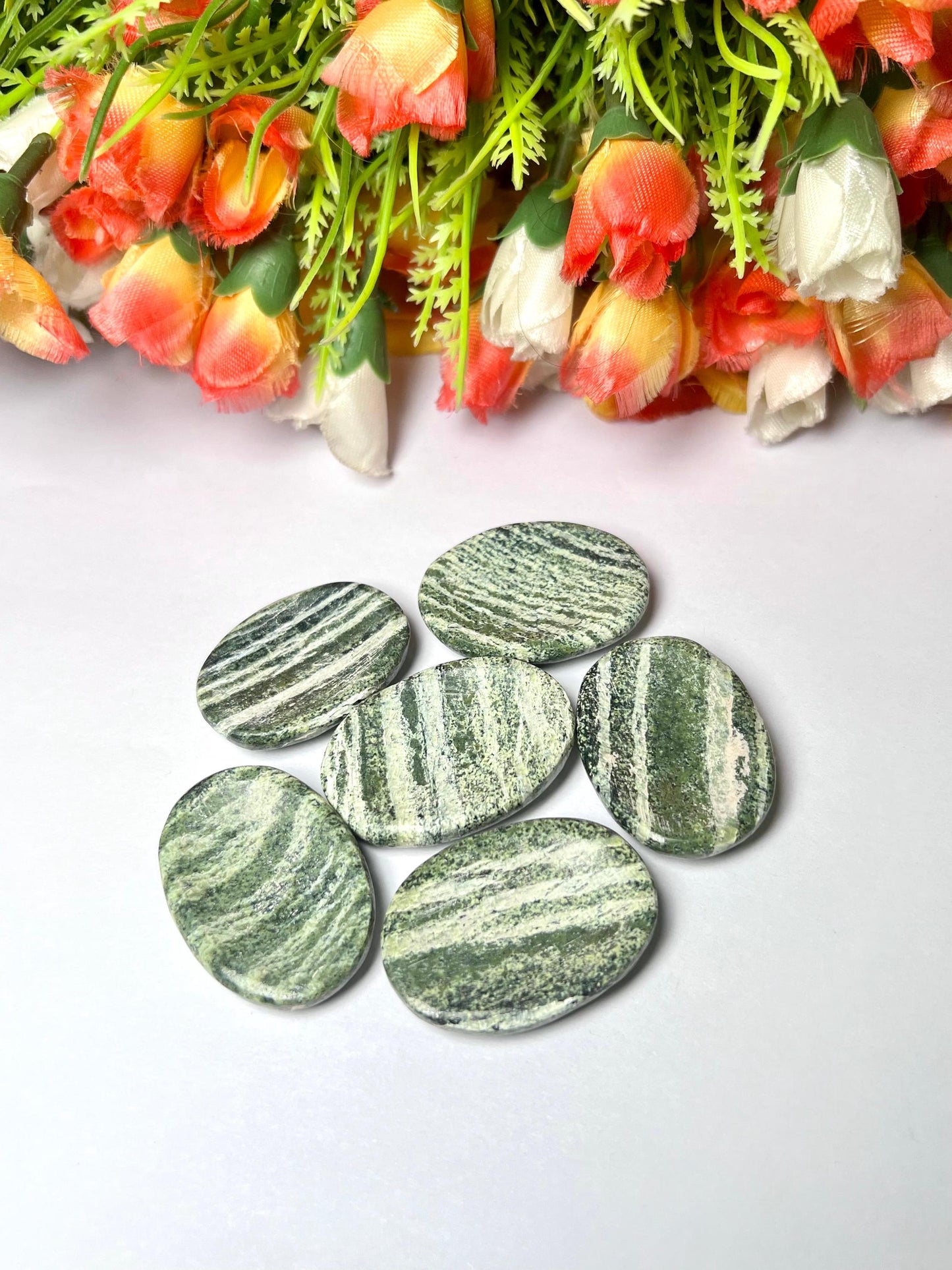 Chrysotile stone Worry Stone – Pocket Stone – Thumb Stone One (1) Piece