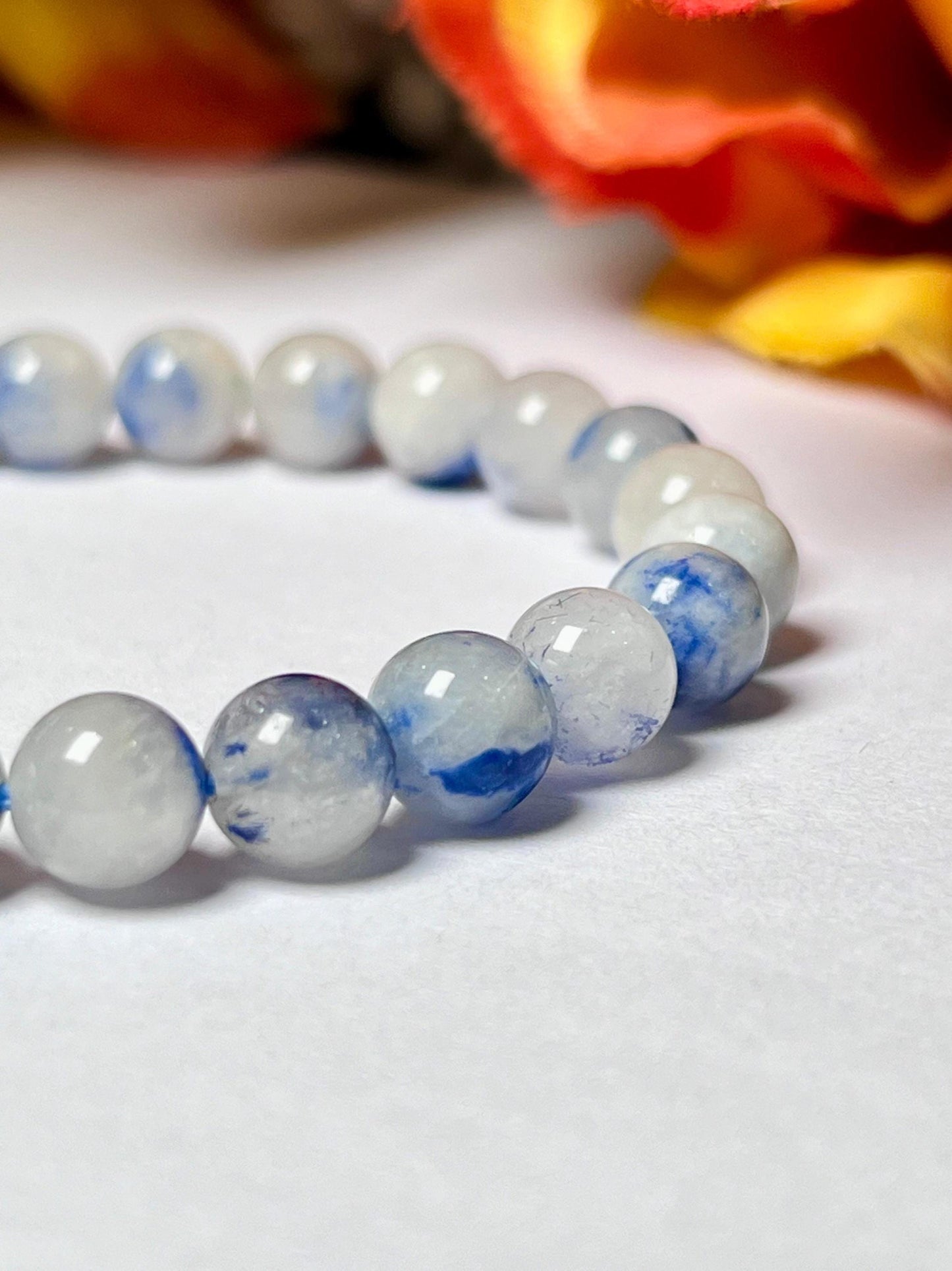 Dumortierite Stone Bracelet l Stretchable Bracelet l Unisex Bracelet l 8 MM Bracelet