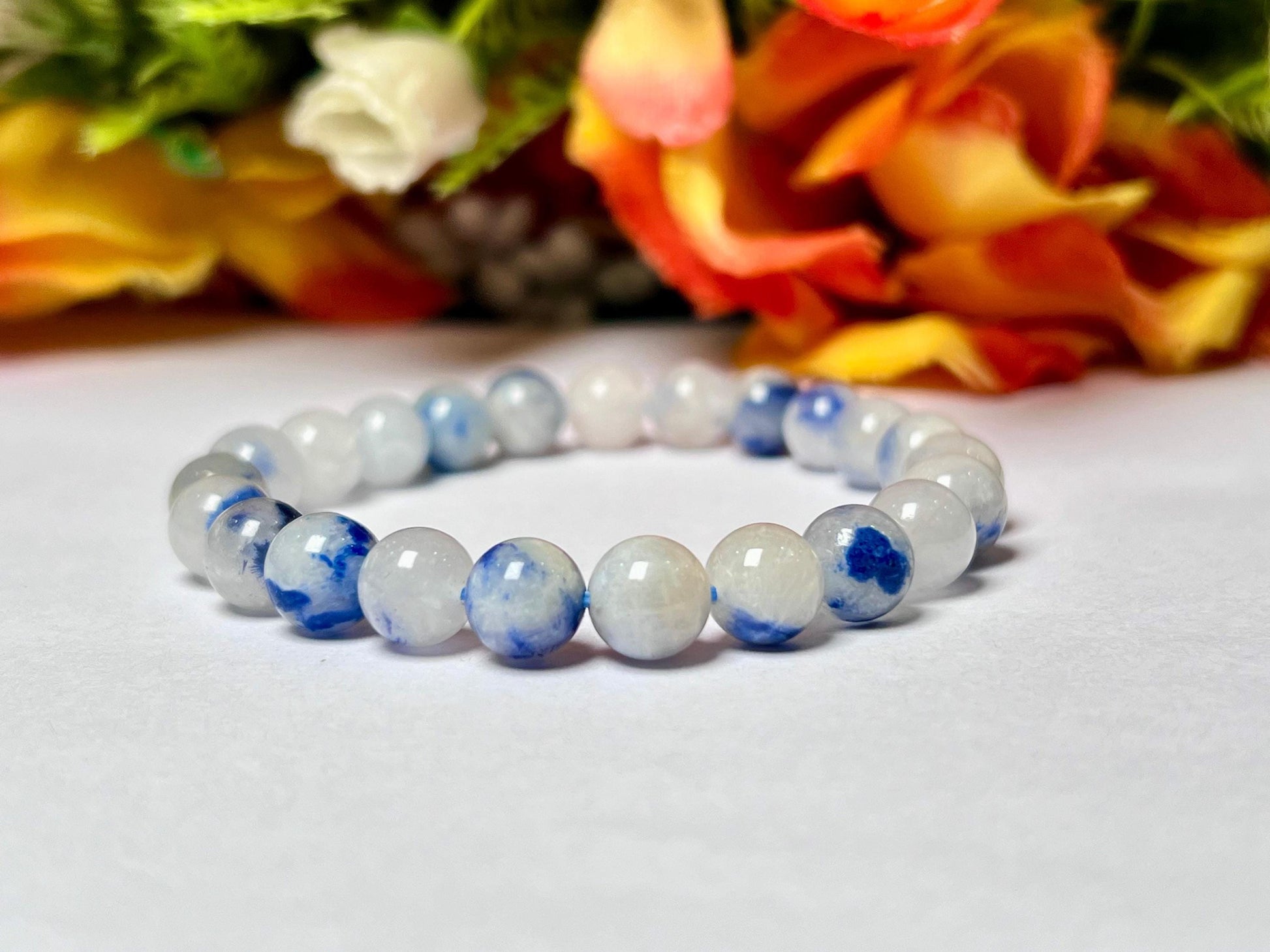 Dumortierite Stone Bracelet l Stretchable Bracelet l Unisex Bracelet l 8 MM Bracelet