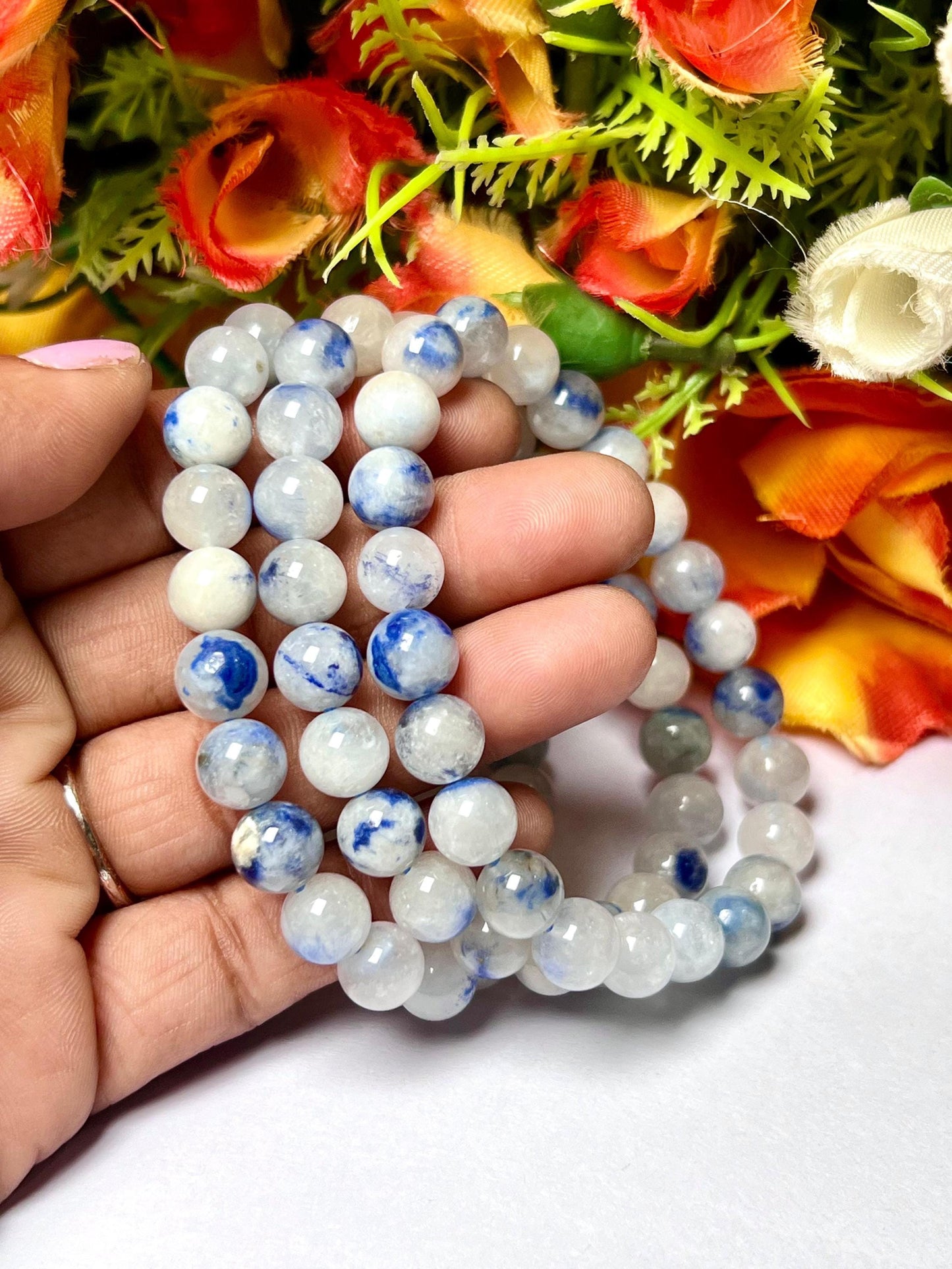 Dumortierite Stone Bracelet l Stretchable Bracelet l Unisex Bracelet l 8 MM Bracelet