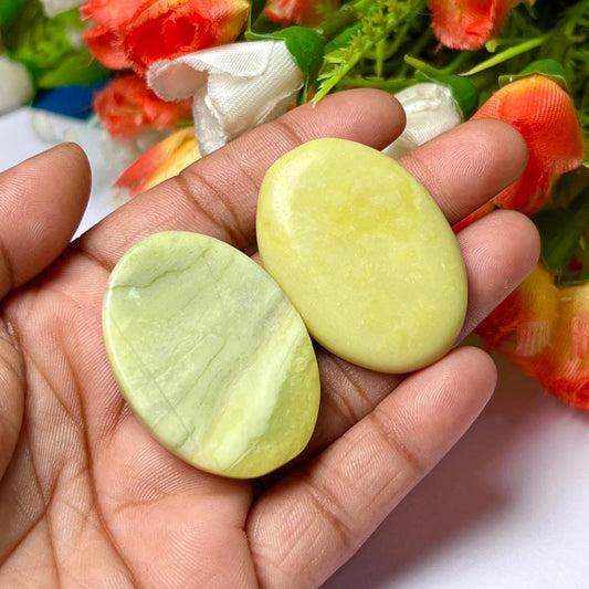 Serpentine Stone Worry Stone – Crystal Worry Stone – Pocket Stone – Healing Crystal - 4cmx3cm Thumb Stone One (1) Piece