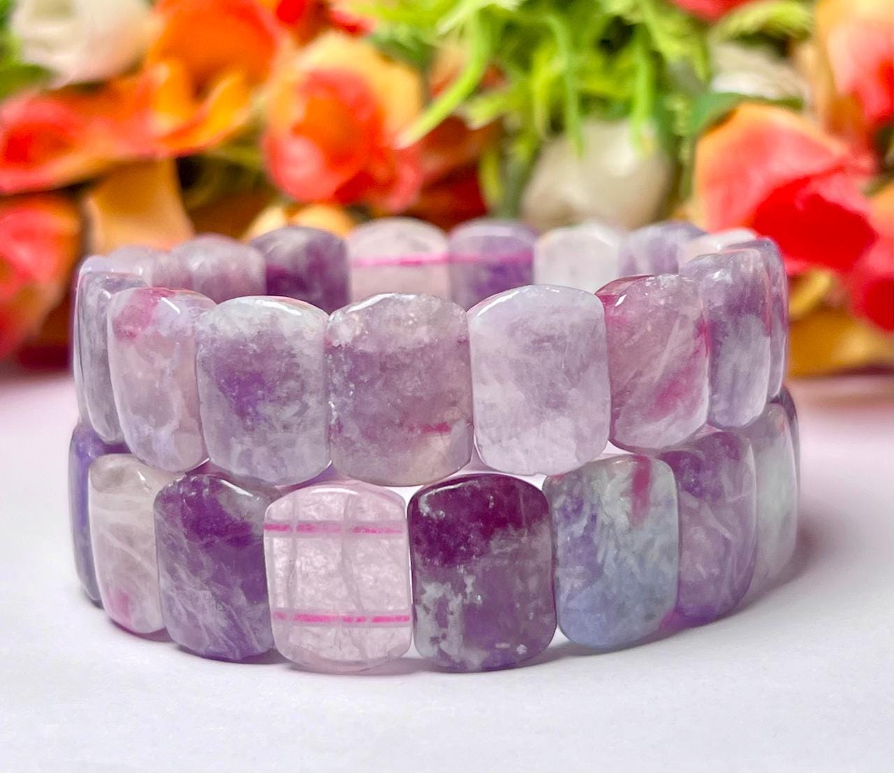 15 MM Unicorn Stone Bracelet l Stretchable Bracelet