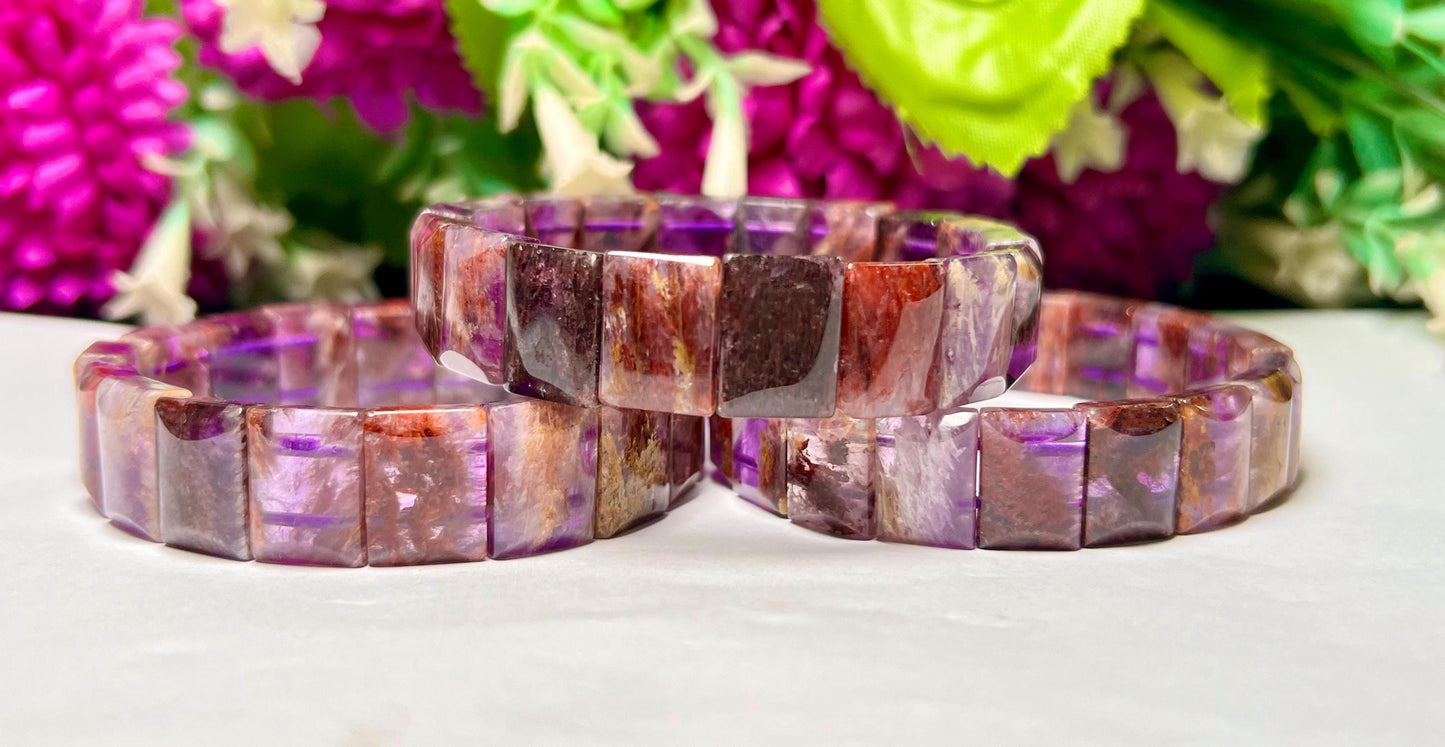 Premium Quality 15 MM Auralite 23 Stone Bracelet l Stretchable Bracelet