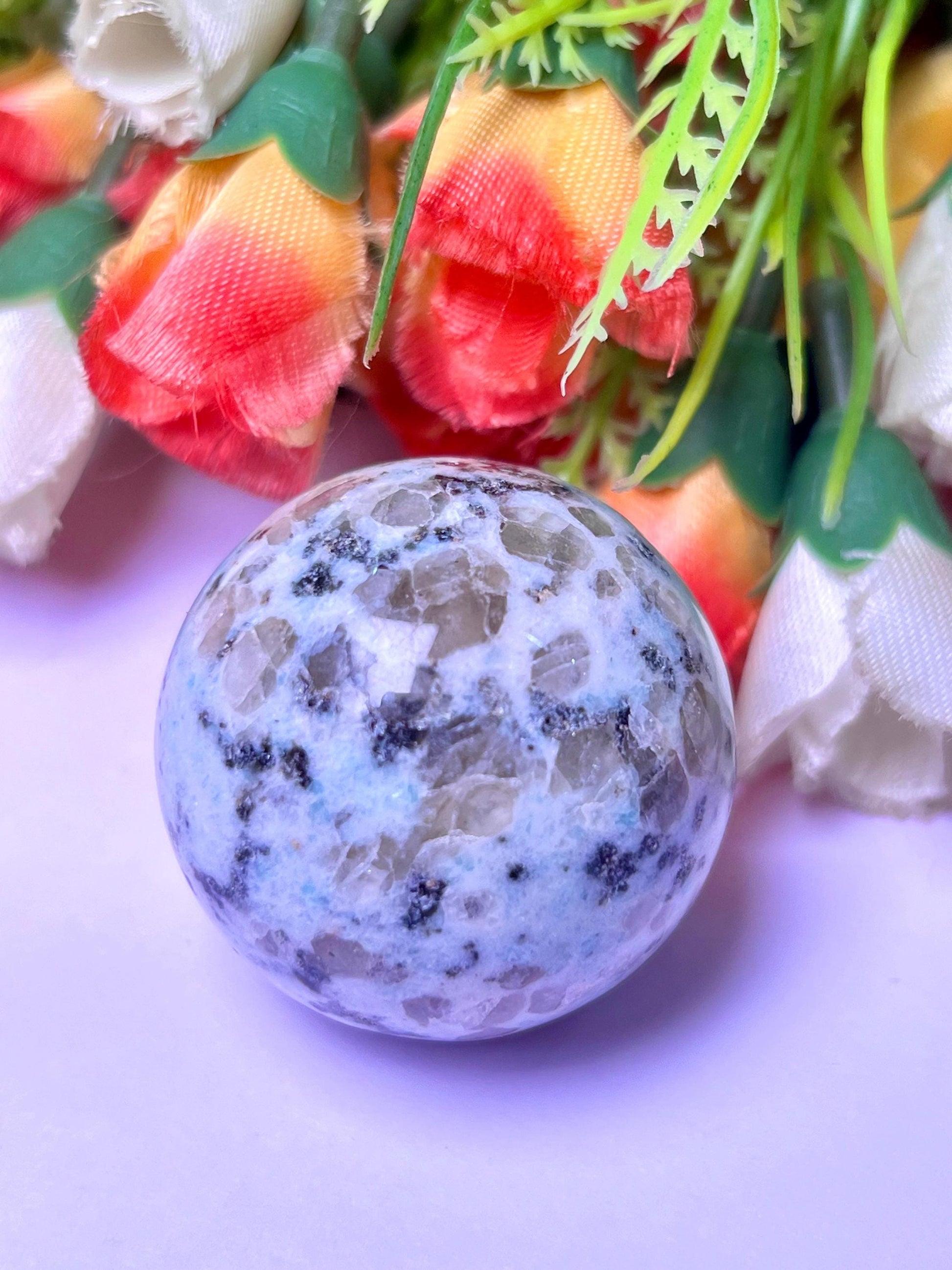 Kiwi Jasper Stone Sphere 40 MM Crystal Ball Orb Pocket Stone Meditation Space Crystal Grid With wooden Stand