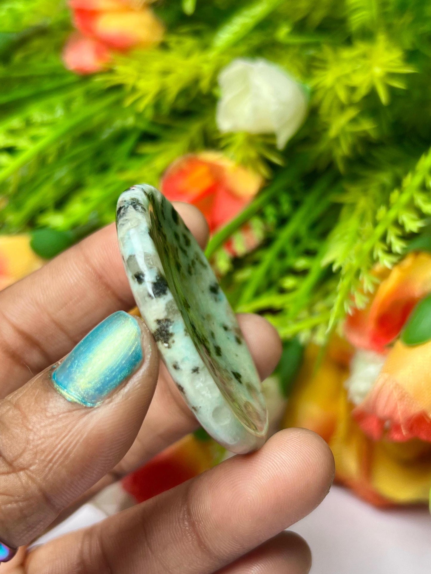 Kiwi Jasper Worry Stone – Crystal Worry Stone – Pocket Stone – Healing Crystal