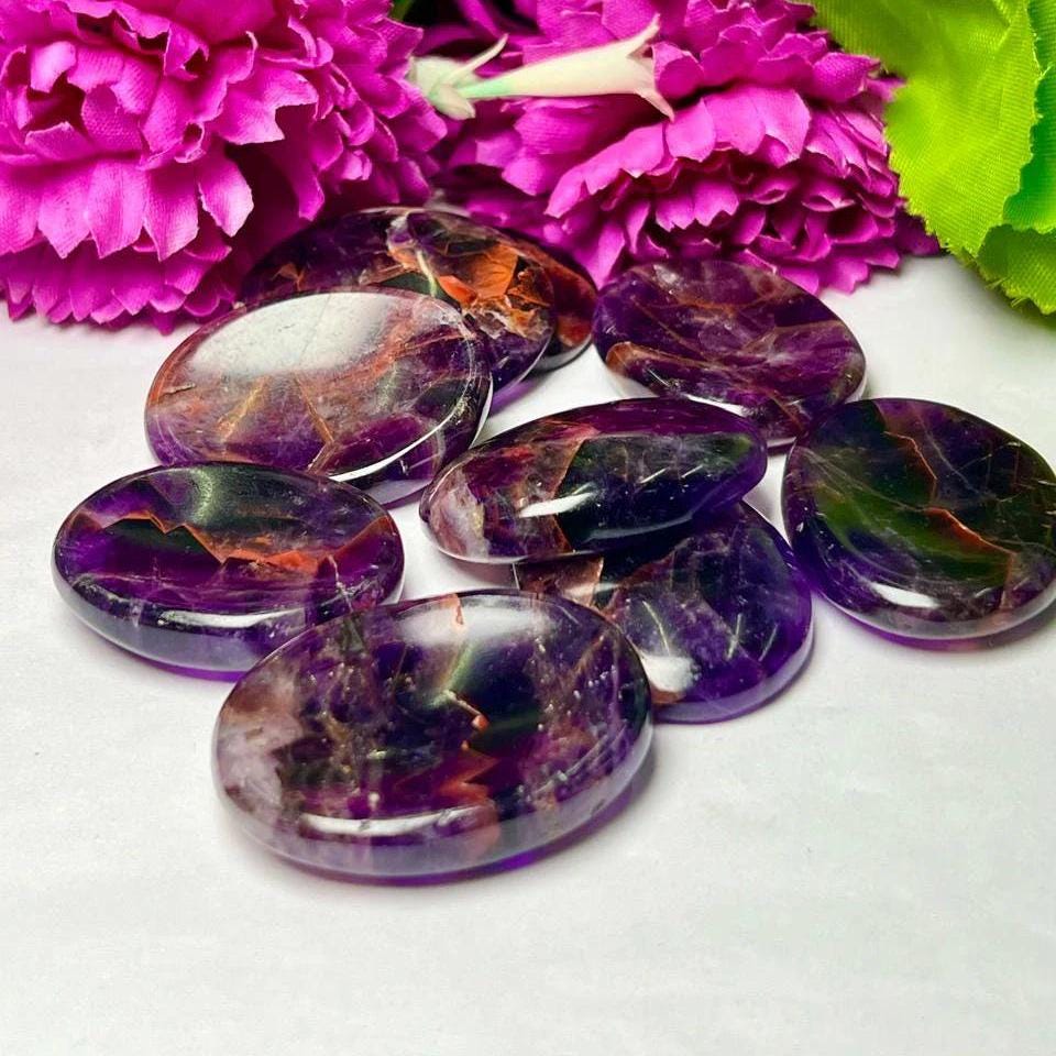 Auralite 23 Stone Worry Stone – Crystal Worry Stone – Pocket Stone – Healing Crystal - 4cmx3cm Thumb Stone One (1) Piece