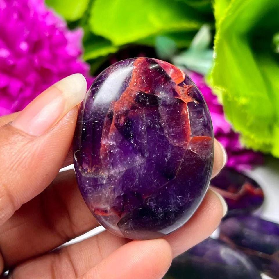 Auralite 23 Stone Worry Stone – Crystal Worry Stone – Pocket Stone – Healing Crystal - 4cmx3cm Thumb Stone One (1) Piece