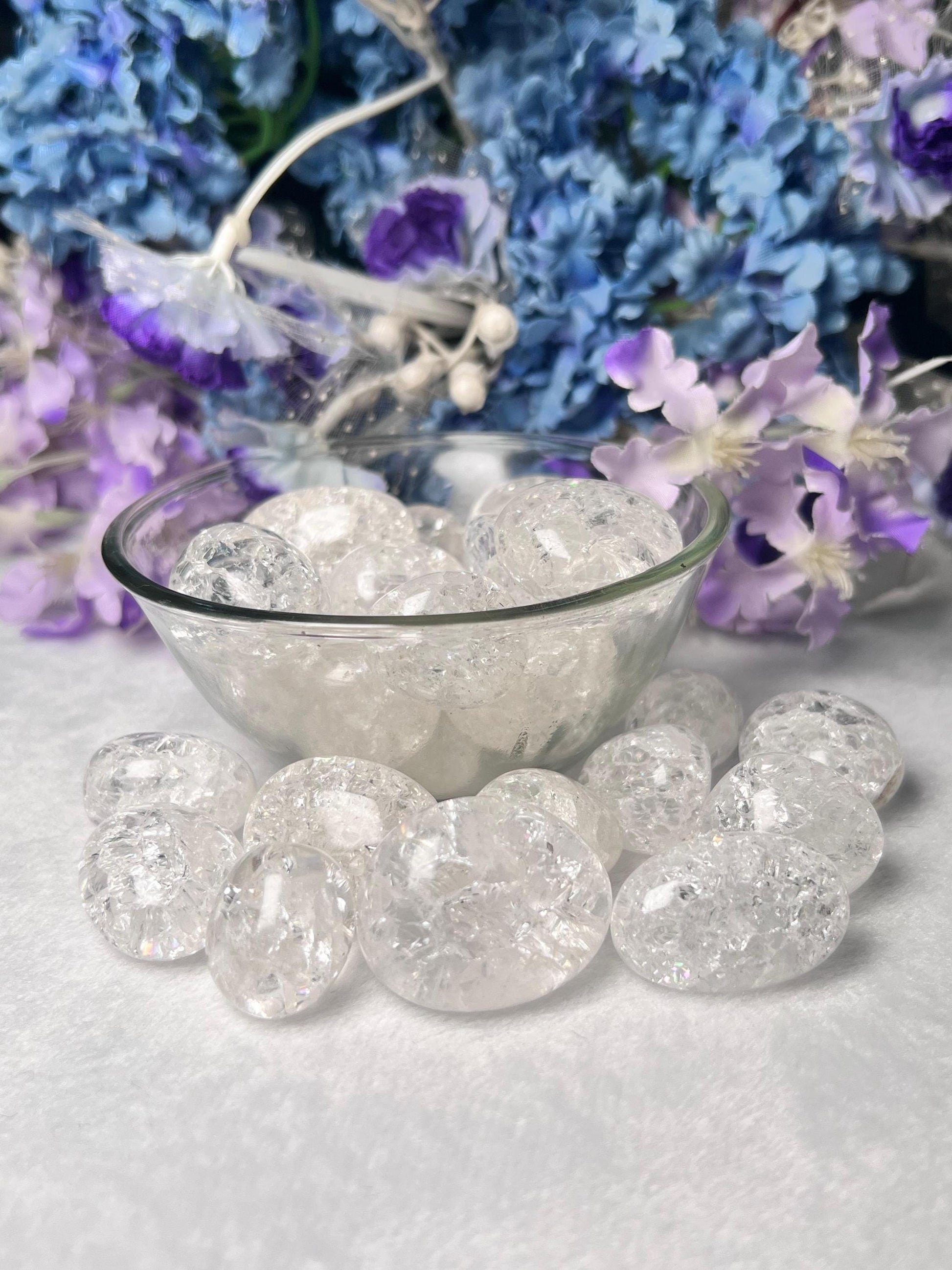 Crackle Quartz Tumbled Stone – Spiritual Healing Crystal – Available in Packs of 1, 3, 5, and 10 Pieces (AAAAA+ Quality).