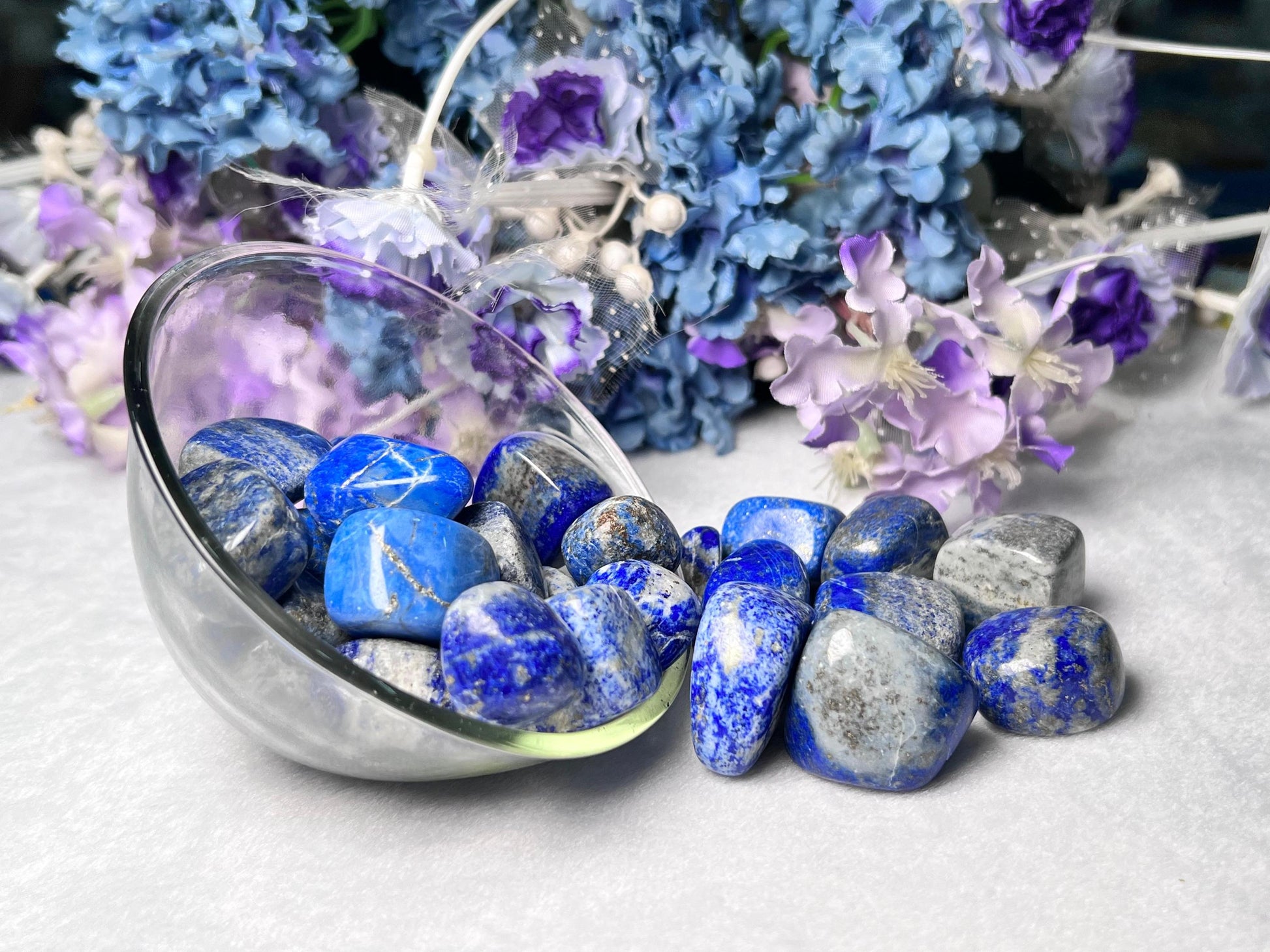 Lapis lazuli Stone Tumbled Stone-Spiritual Stone- Healing Crystals in pack sizes of 1,3,5, and 10 Pieces Quality AAAAA +++++