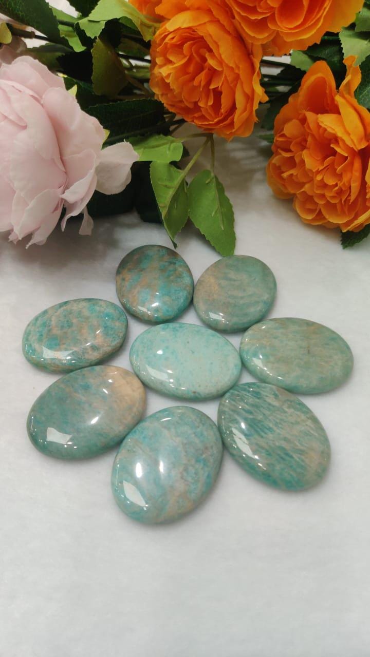 Amazonite Worry Stone – Crystal Worry Stone – Pocket Stone – Healing Crystal - 4.5x3.5cm