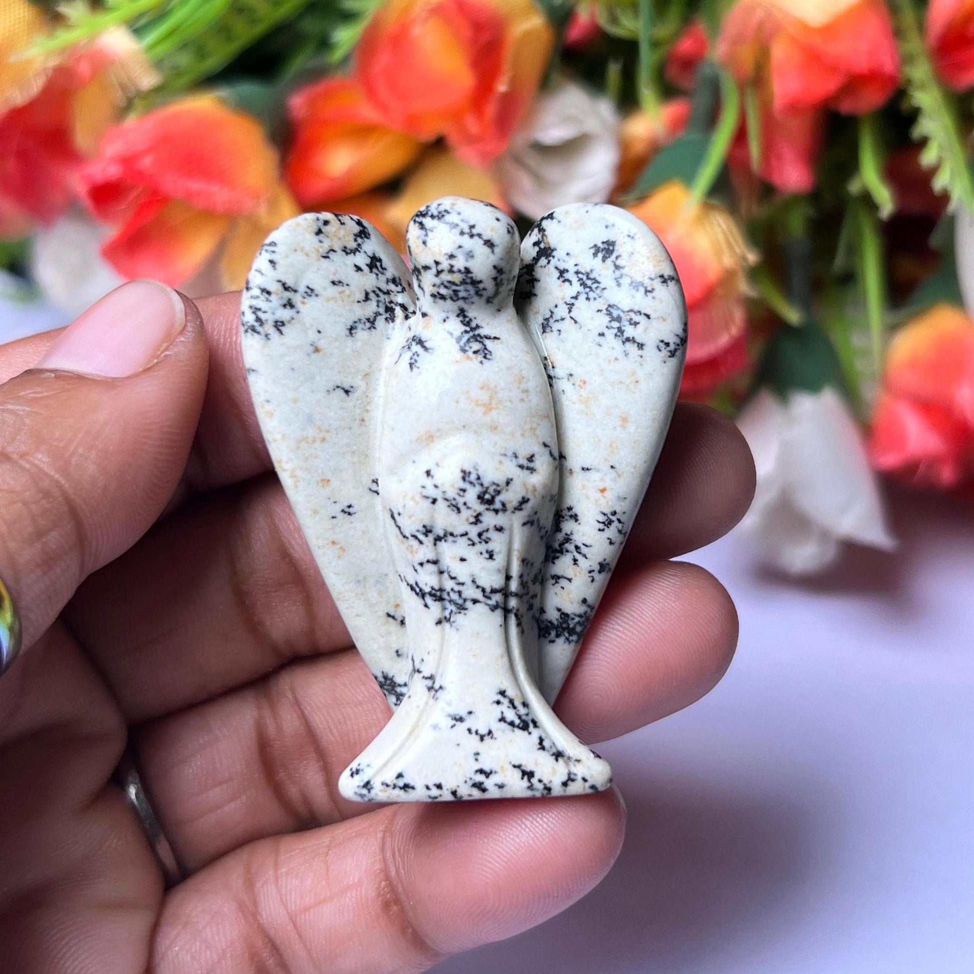 2" Angel Dendrite Agate Stone Guardian Angel blessed Angelic connection