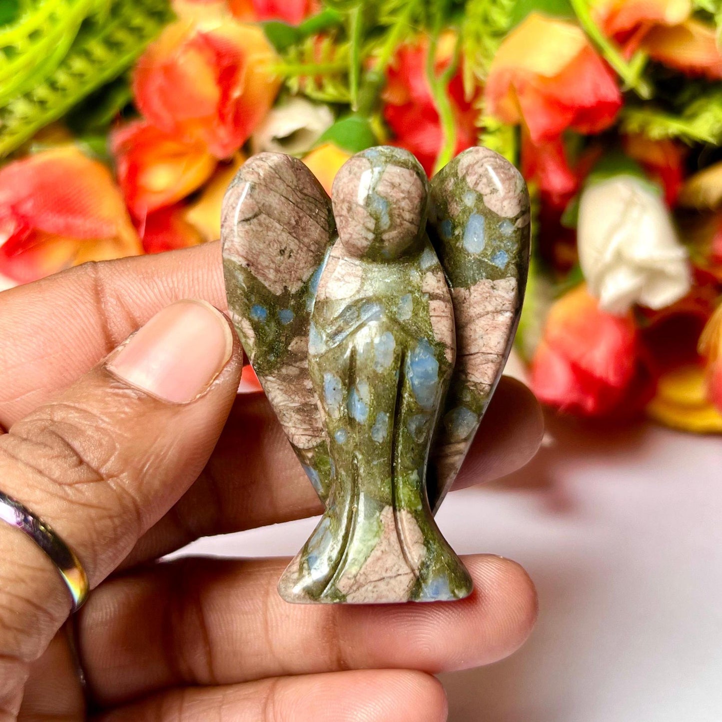 2" Angel Que Sera Stone Guardian Angel blessed Angelic connection