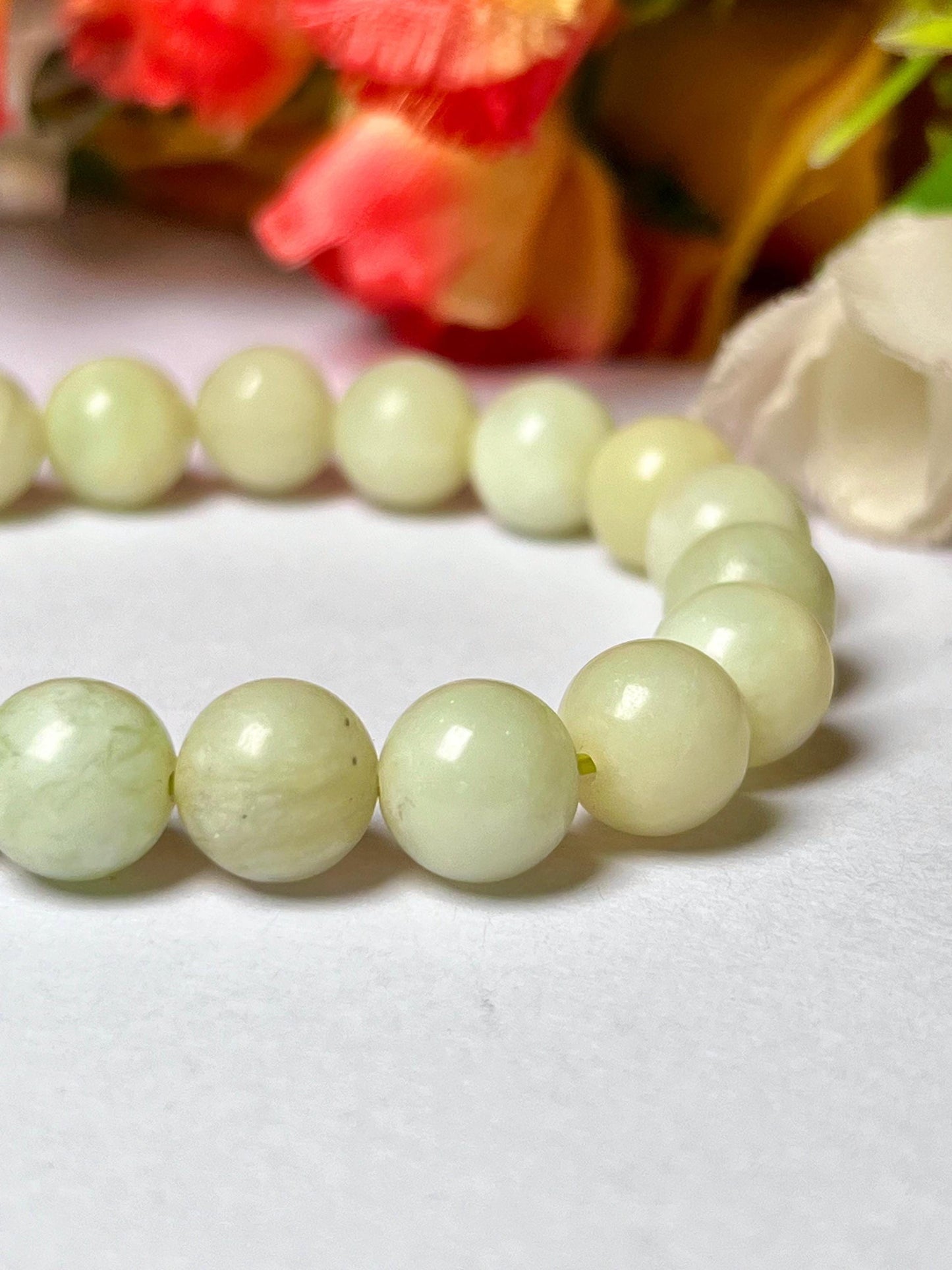 Burma Jade Stone Bracelet l Stretchable Bracelet l Unisex Bracelet l 10 MM Bracelet