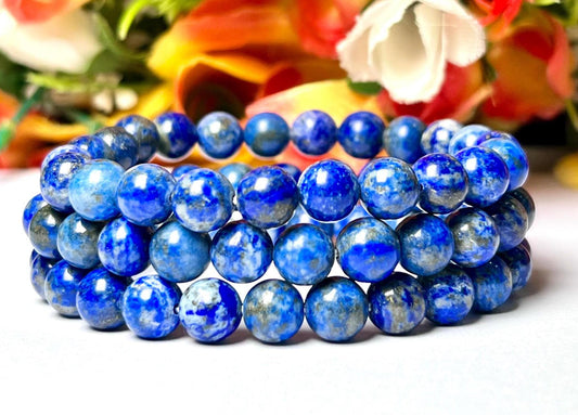 Lapis Lazuli Stone Bracelet l Stretchable Bracelet l Unisex Bracelet l 8 MM Bracelet