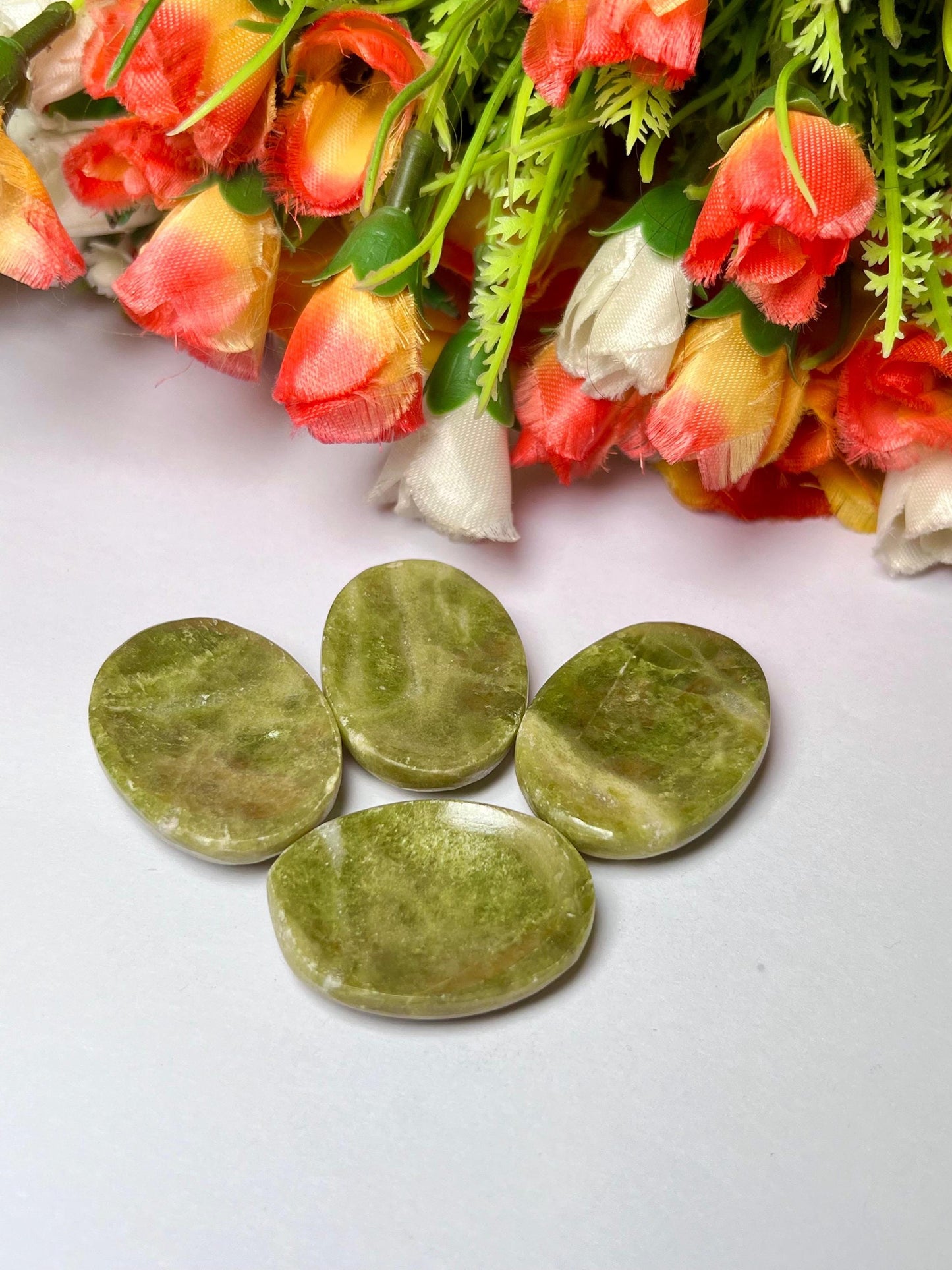 Nephrite Jade stone Worry Stone – Pocket Stone – Thumb Stone One (1) Piece