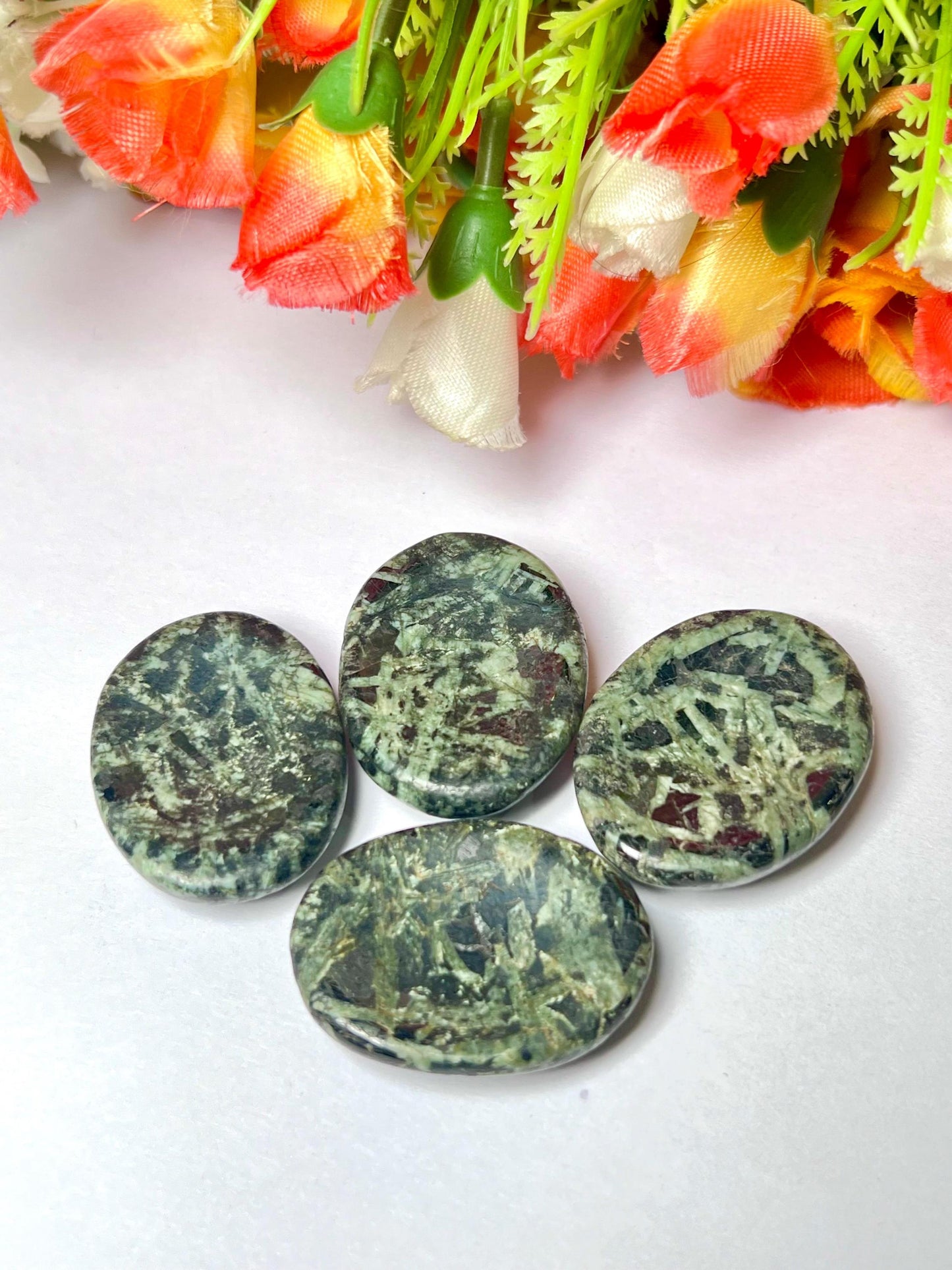 Chrysotile stone Worry Stone – Pocket Stone – Thumb Stone One (1) Piece