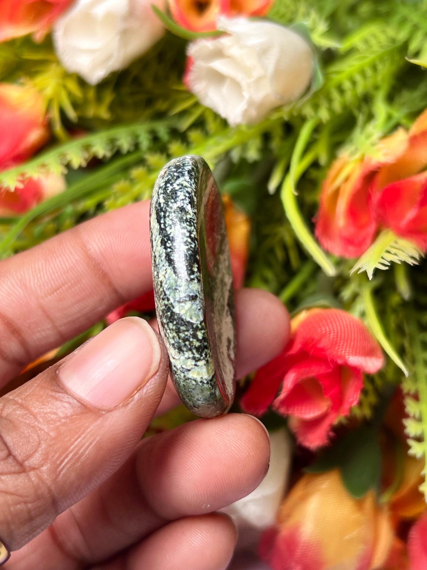 Chrysotile stone Worry Stone – Pocket Stone – Thumb Stone One (1) Piece