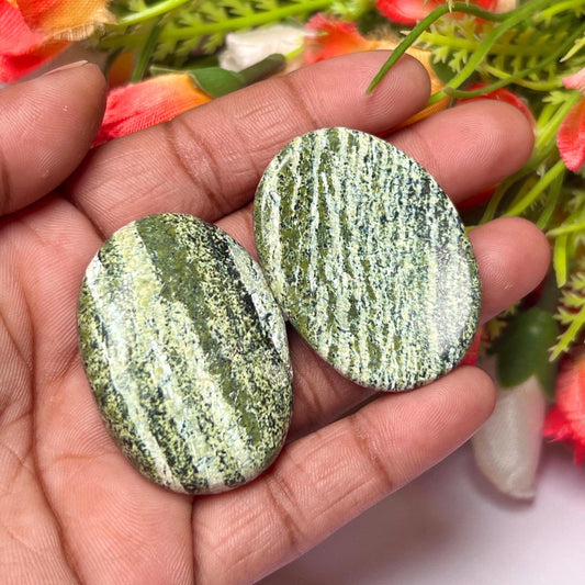 Chrysotile stone Worry Stone – Pocket Stone – Thumb Stone One (1) Piece